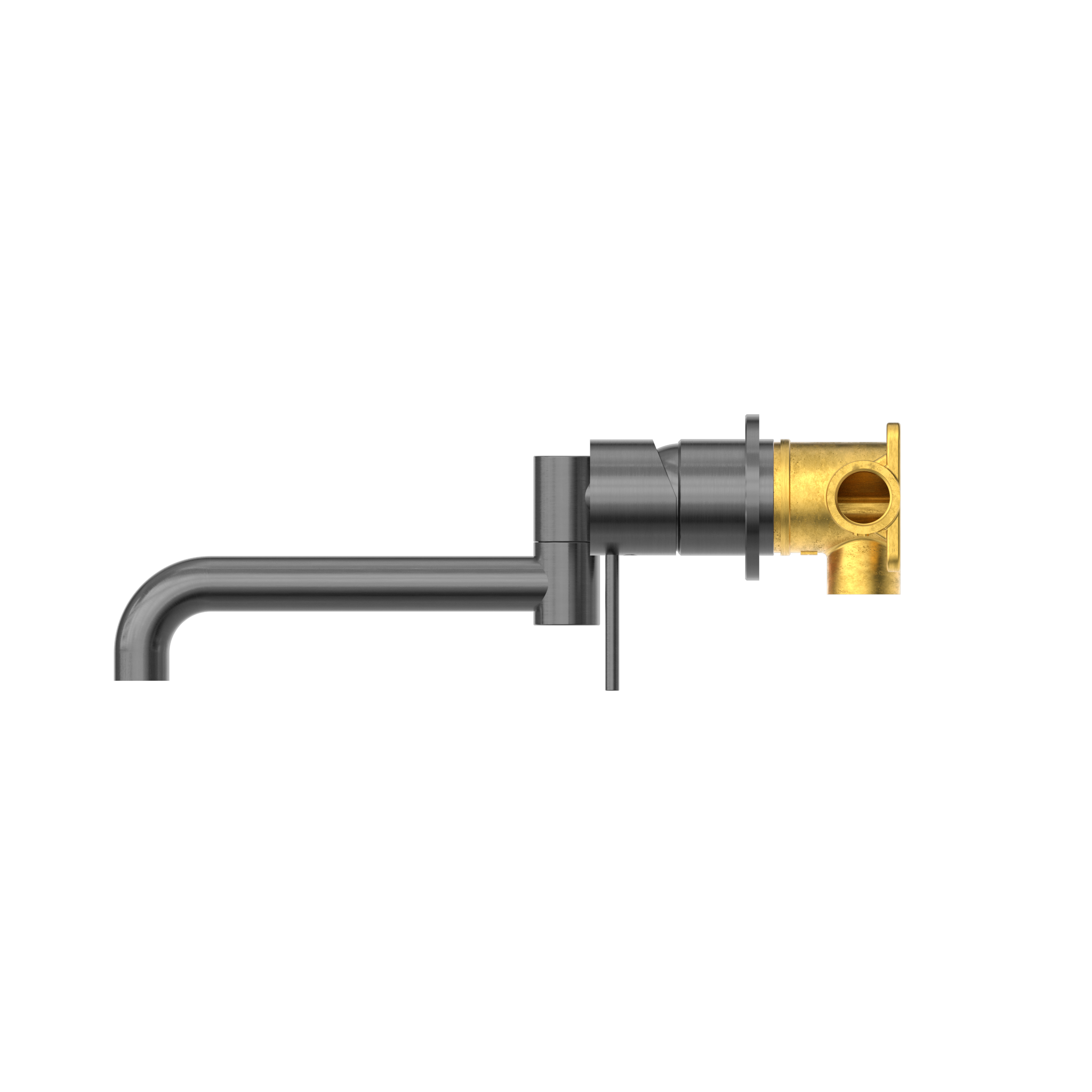 Mecca Wall Basin/Bath Mixer Swivel Spout 225mm Gun Metal