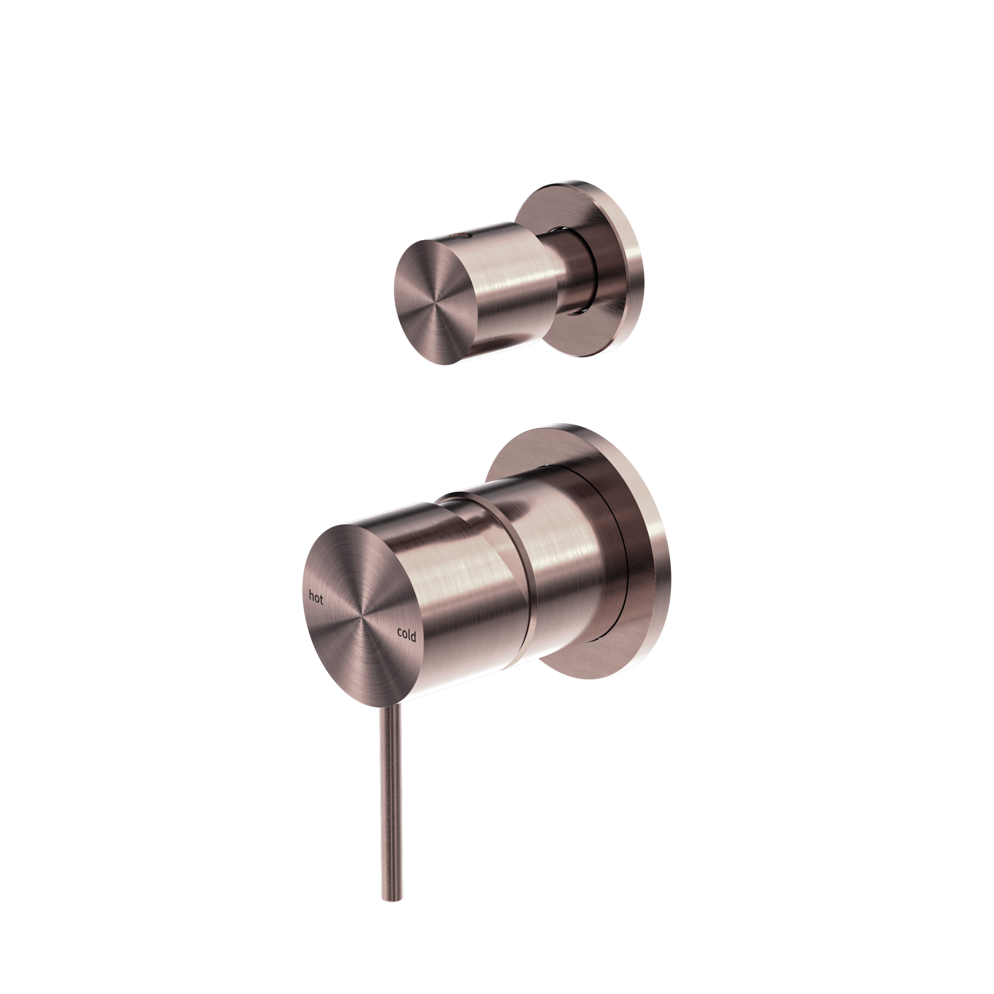 Mecca Shower Mixer With Diverter Separate Back Plate Brushed Bronze