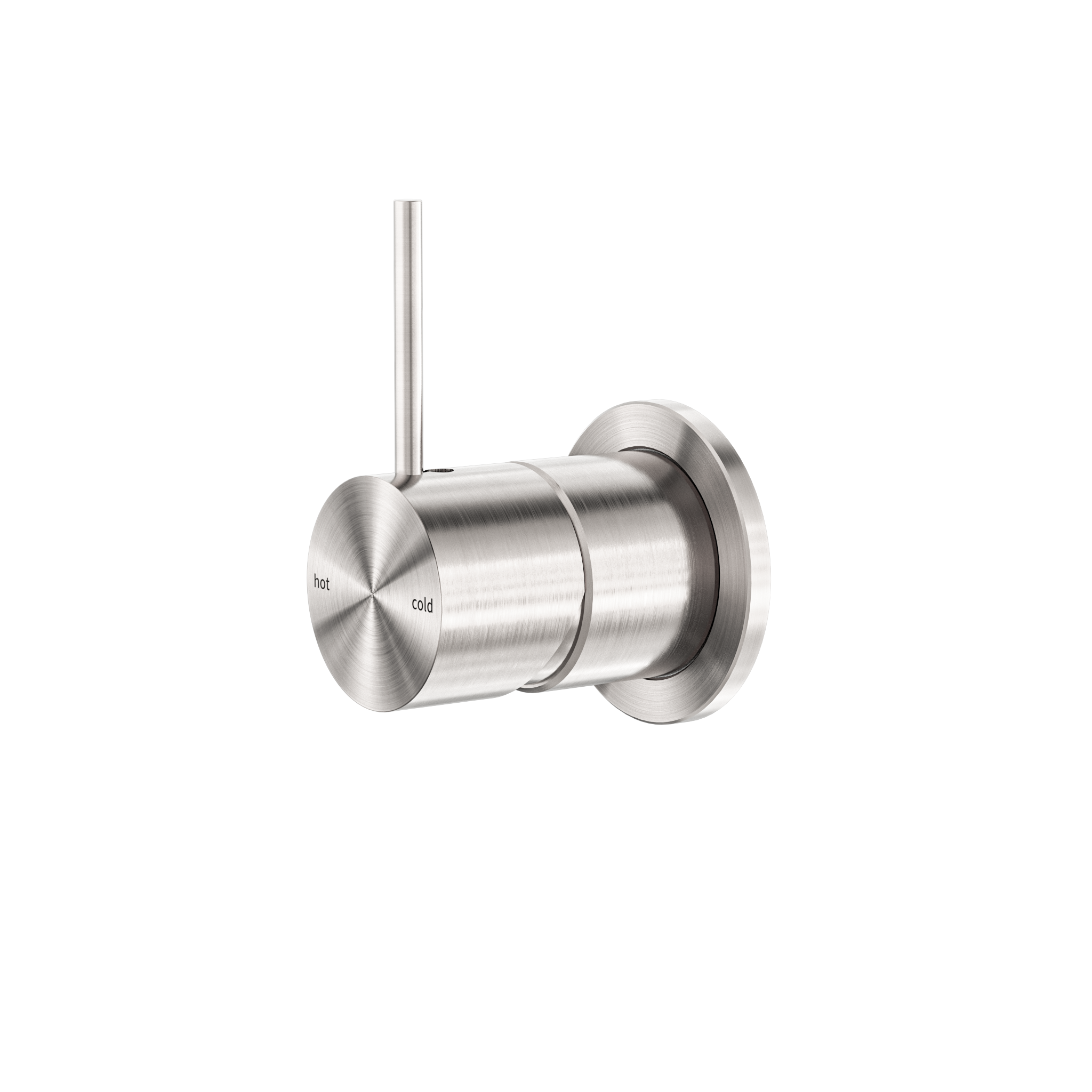 Mecca Shower Mixer 60mm Handle Up Plate Brushed Nickel
