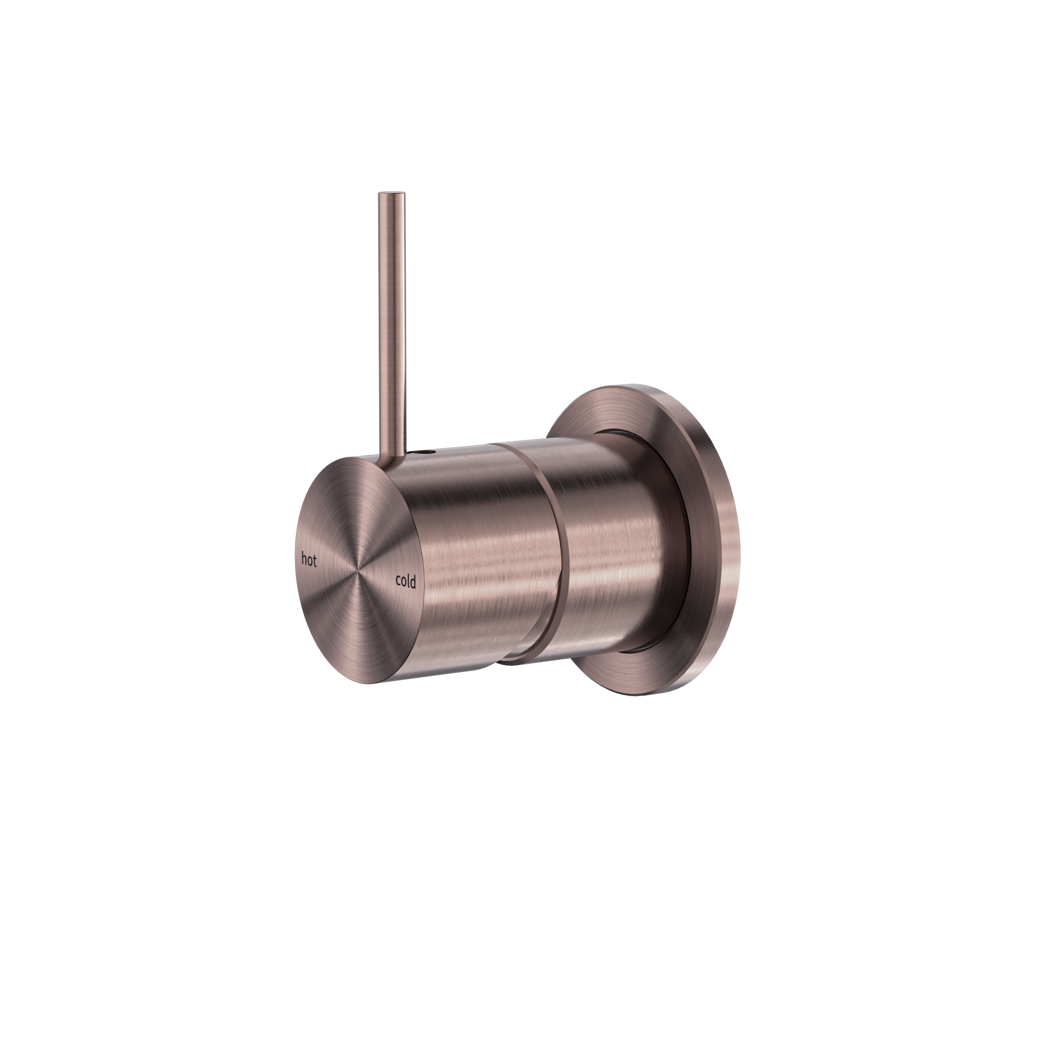 Mecca Shower Mixer 60mm Handle Up Plate Brushed Bronze