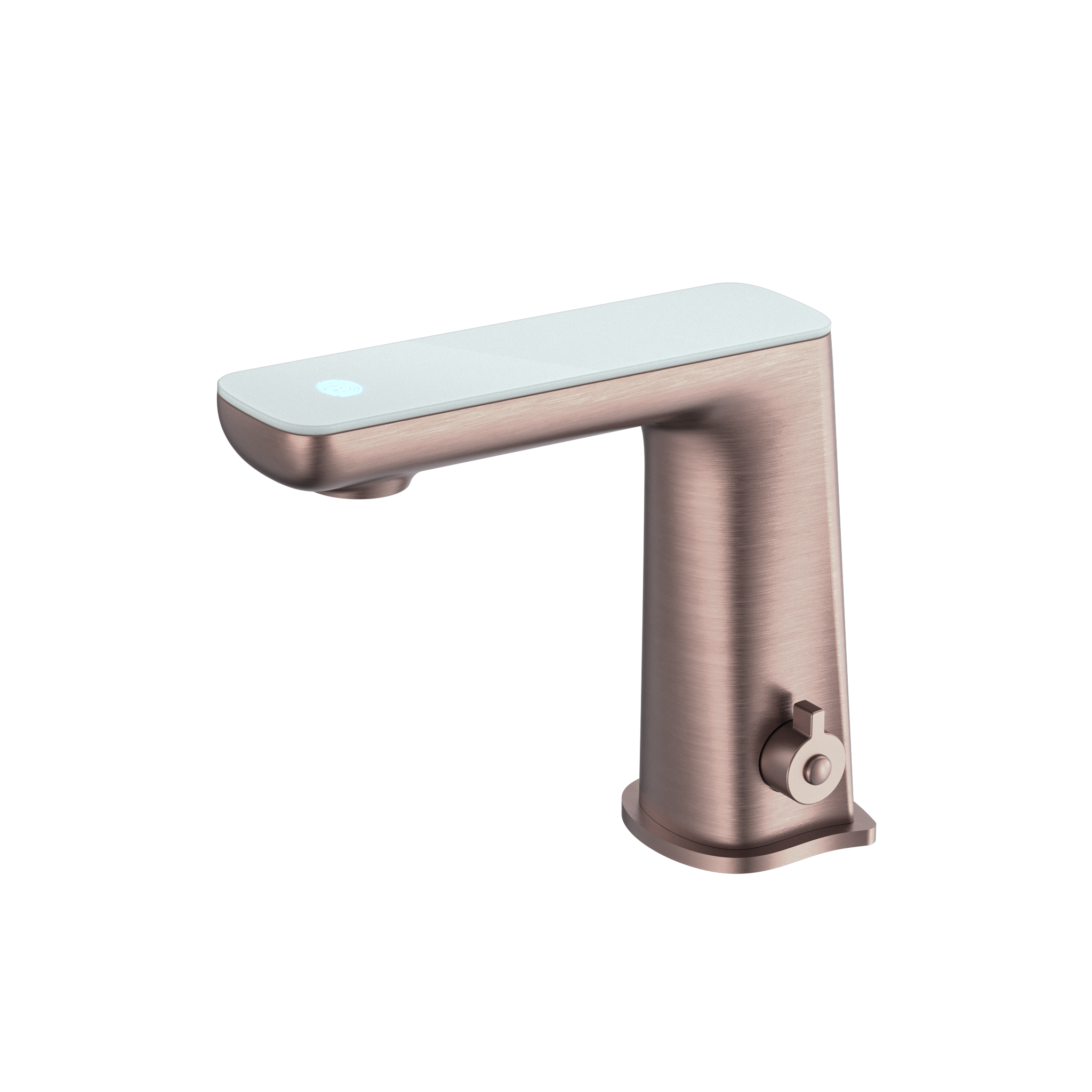 Claudia Sensor Mixer With White Top Display Brushed Bronze