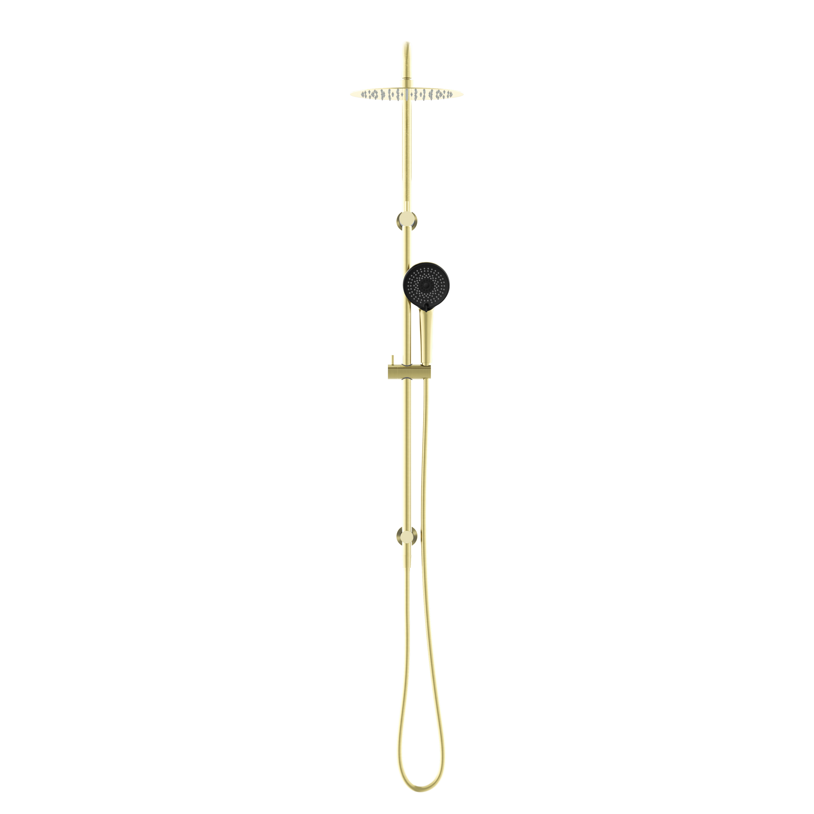 Round Project Twin Shower 4 Star Rating Brushed Gold