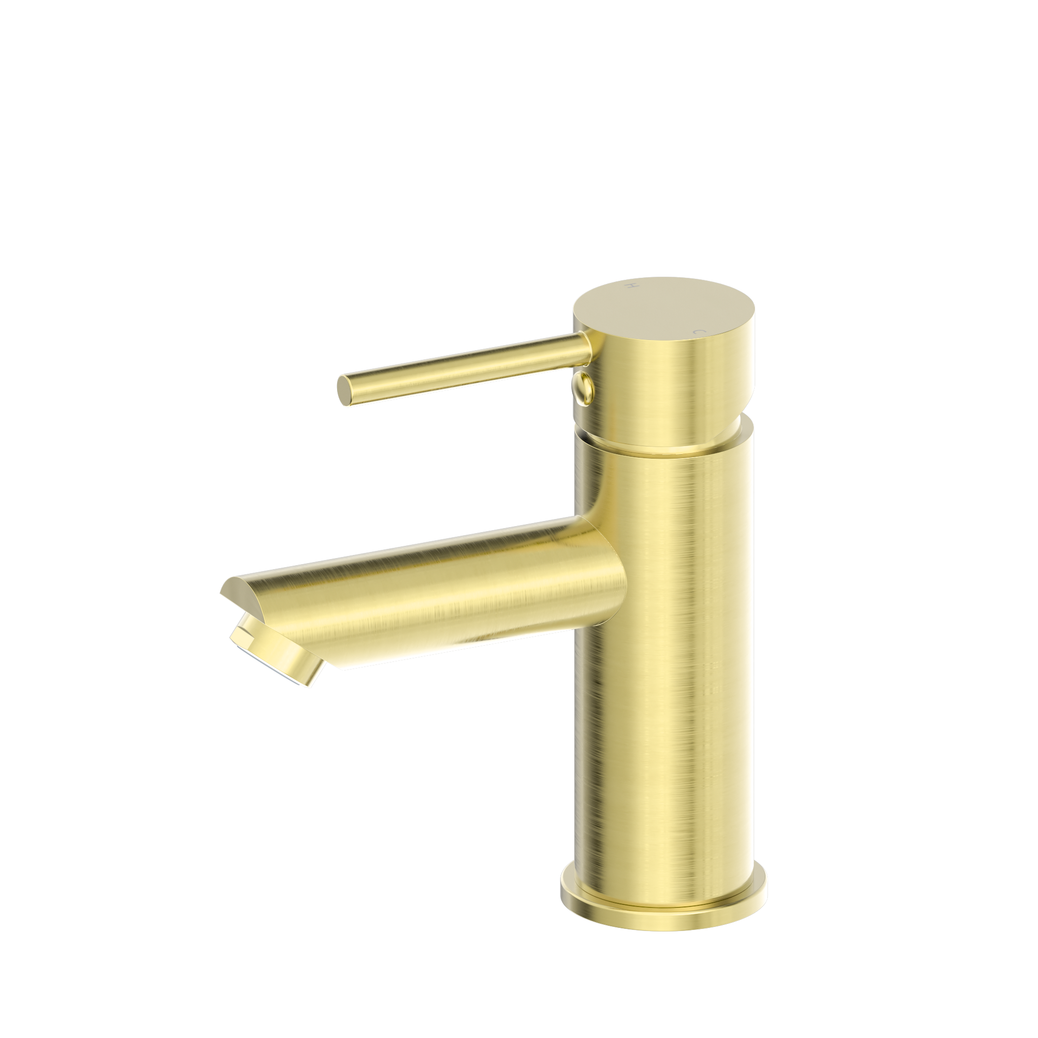 Dolce Basin Mixer Straight Spout Brushed Gold