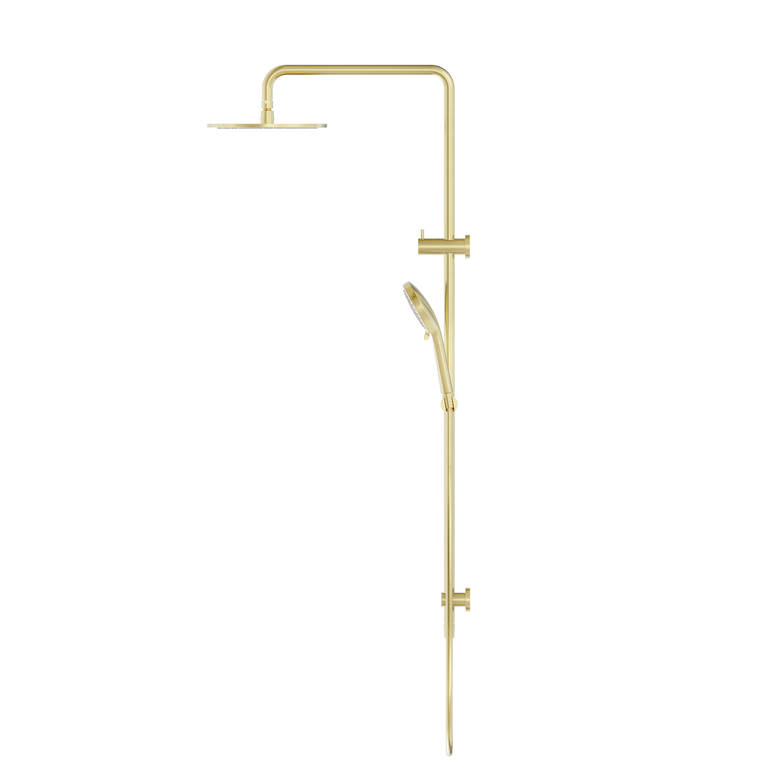Round Twin Shower Brushed Gold