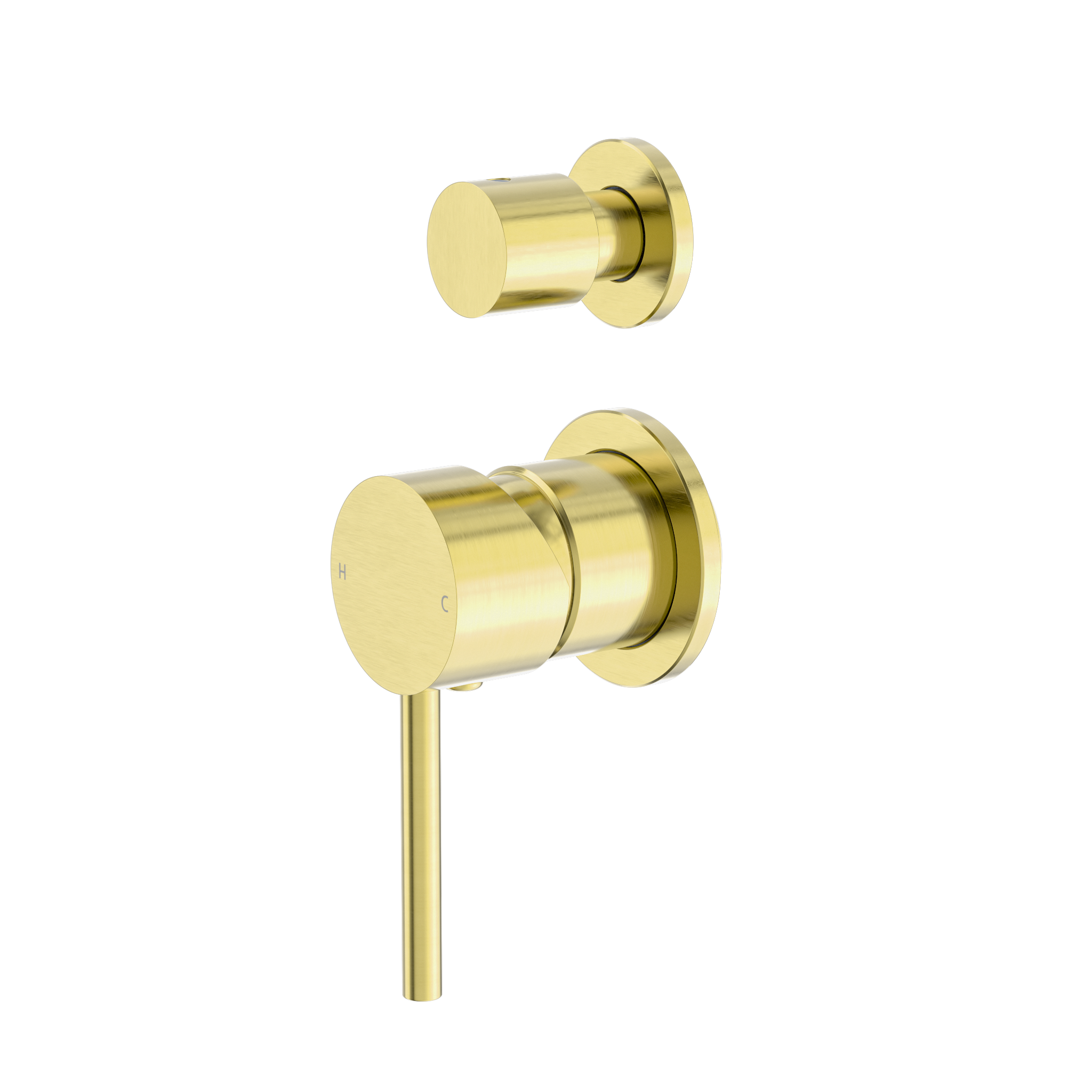Dolce Shower Mixer With Diverter Separate Back Plate Brushed Gold