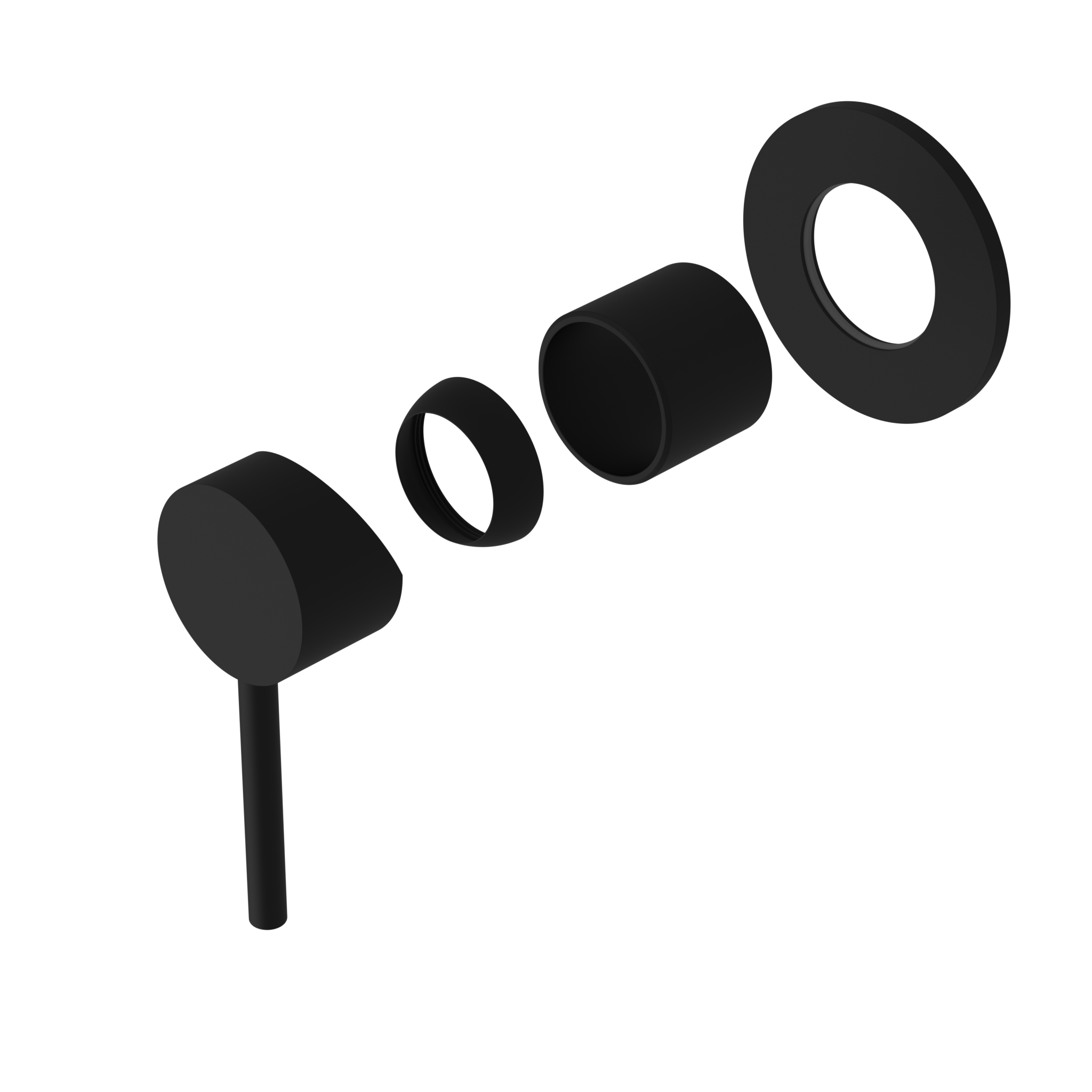 Dolce Shower Mixer Trim Kits Only Matte Black