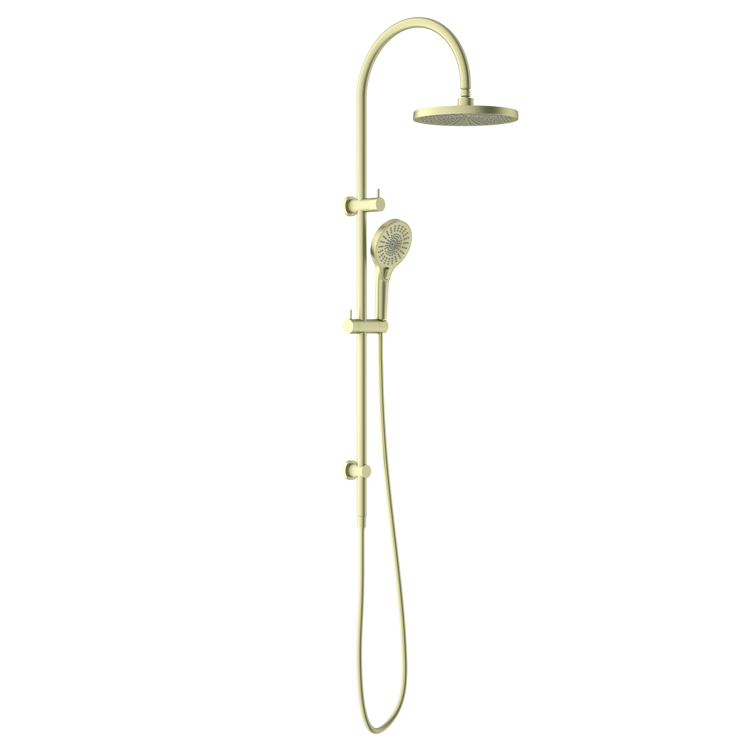 Opal Twin Shower Brushed Gold