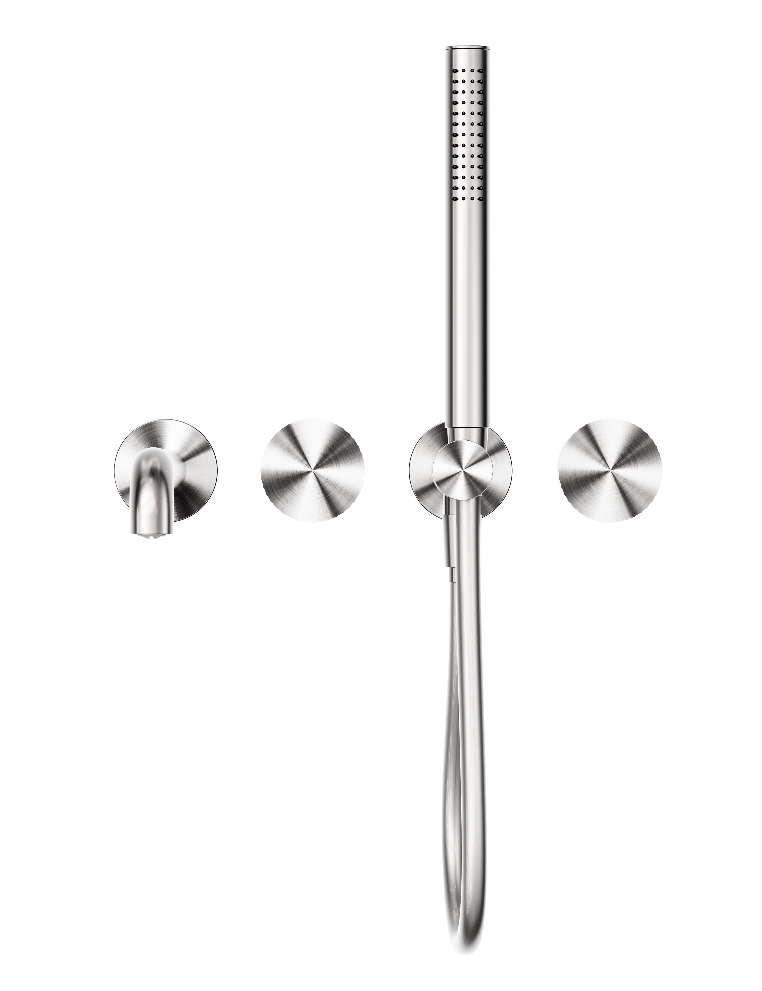 Opal Progressive Shower System Separate Plate With Spout 250mm Brushed Nickel