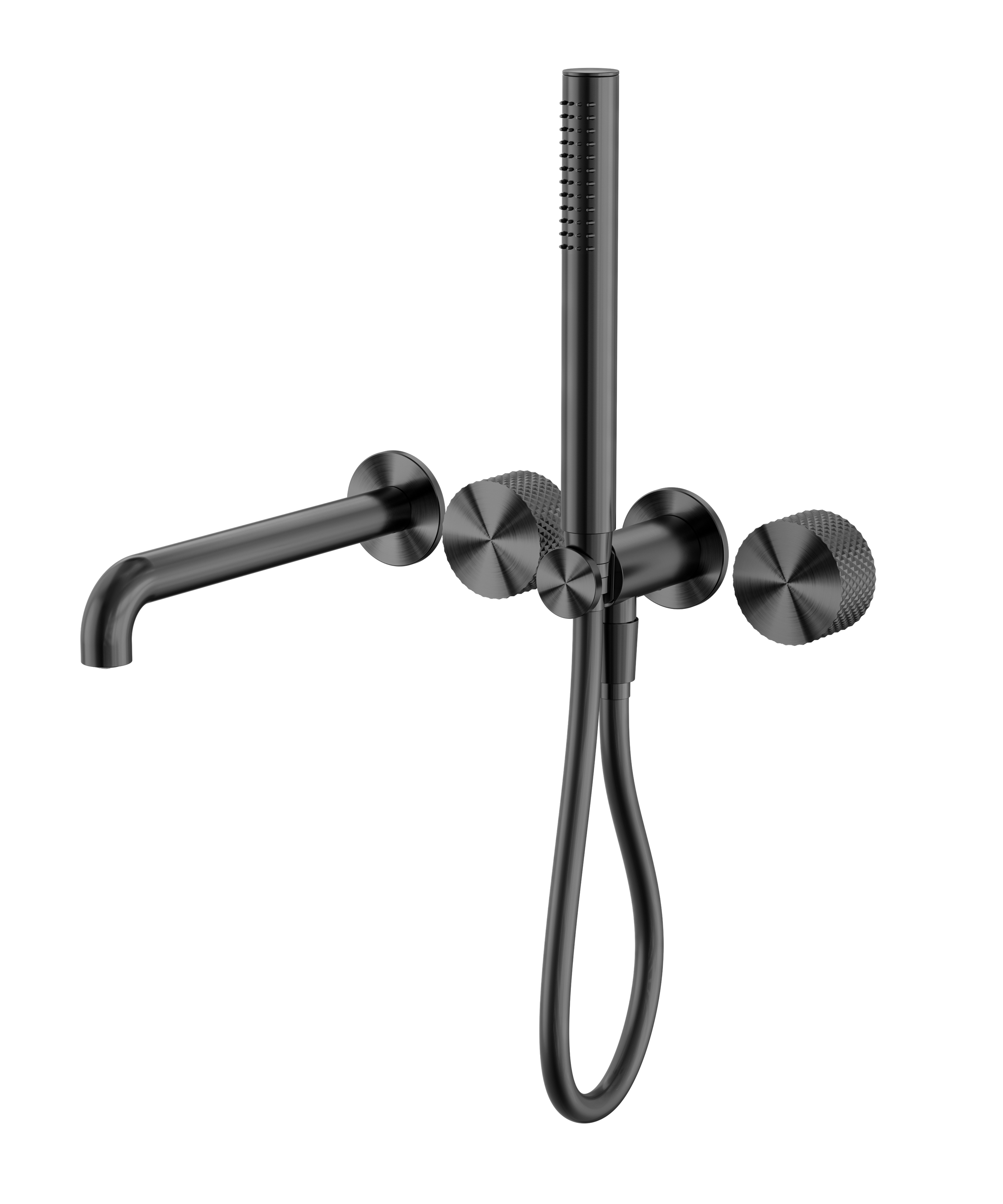 Opal Progressive Shower System Separate Plate With Spout 250mm Graphite
