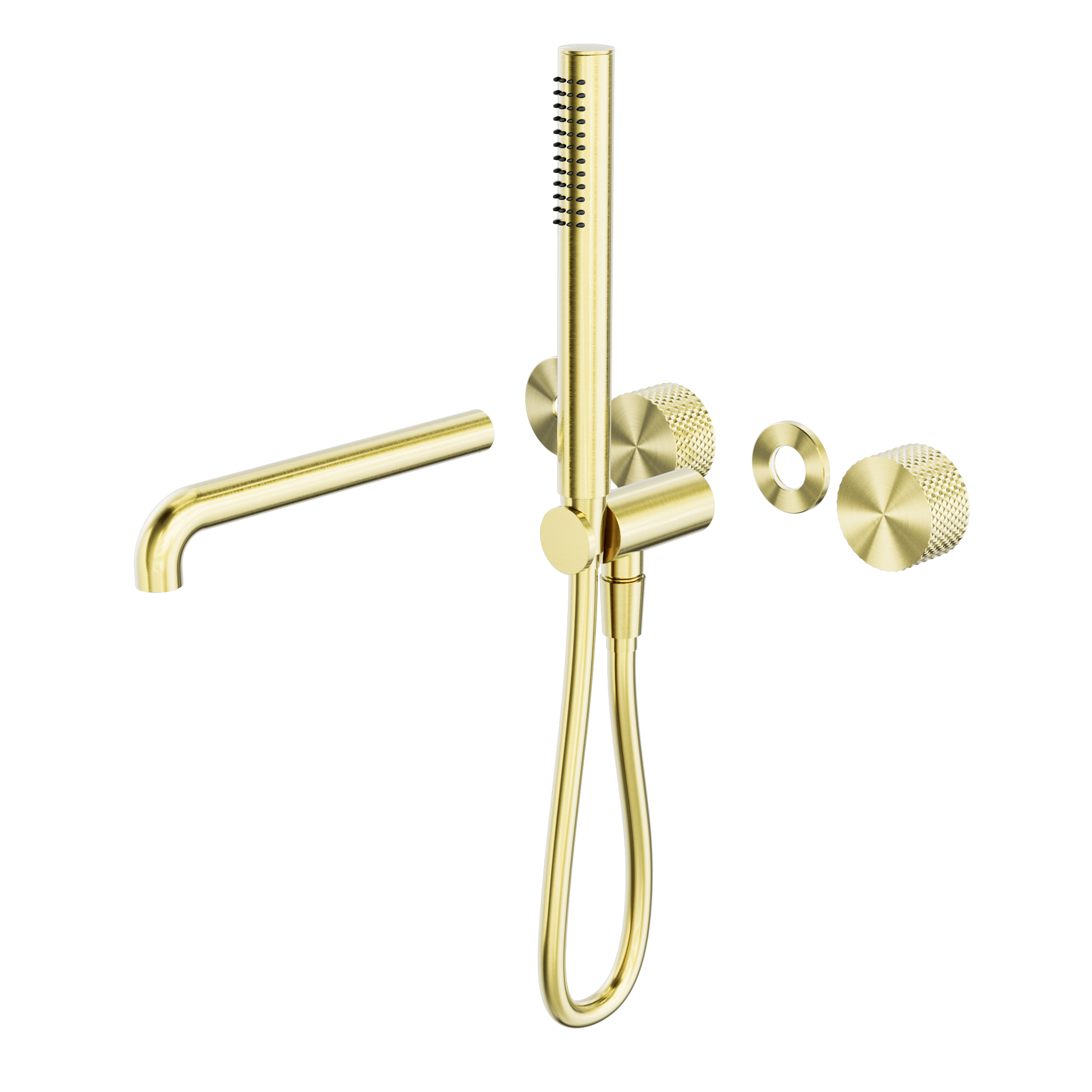 Opal Progressive Shower System Separate Plate With Spout 230mm Trim Kits Only Brushed Gold