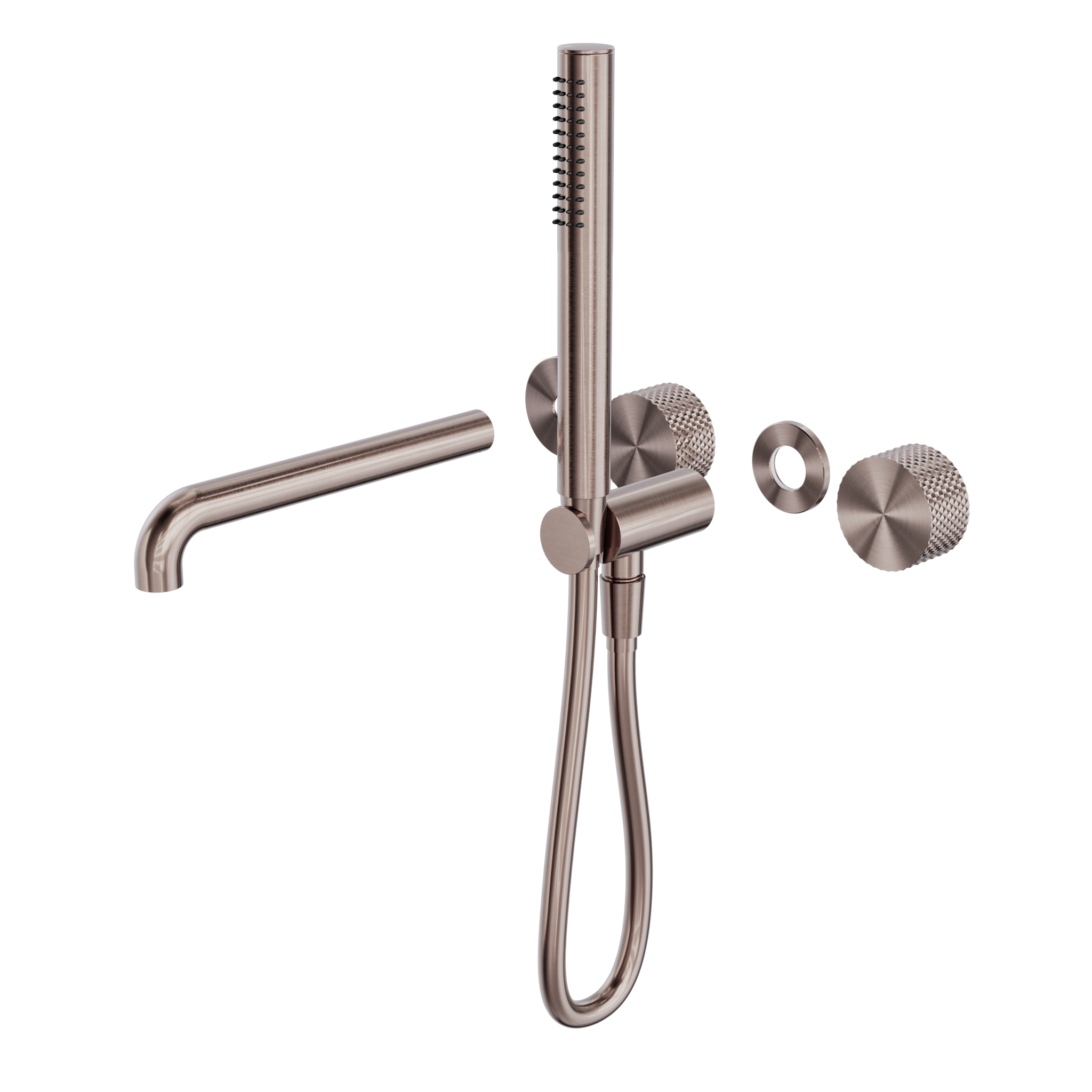 Opal Progressive Shower System Separate Plate With Spout 250mm Trim Kits Only Brushed Bronze