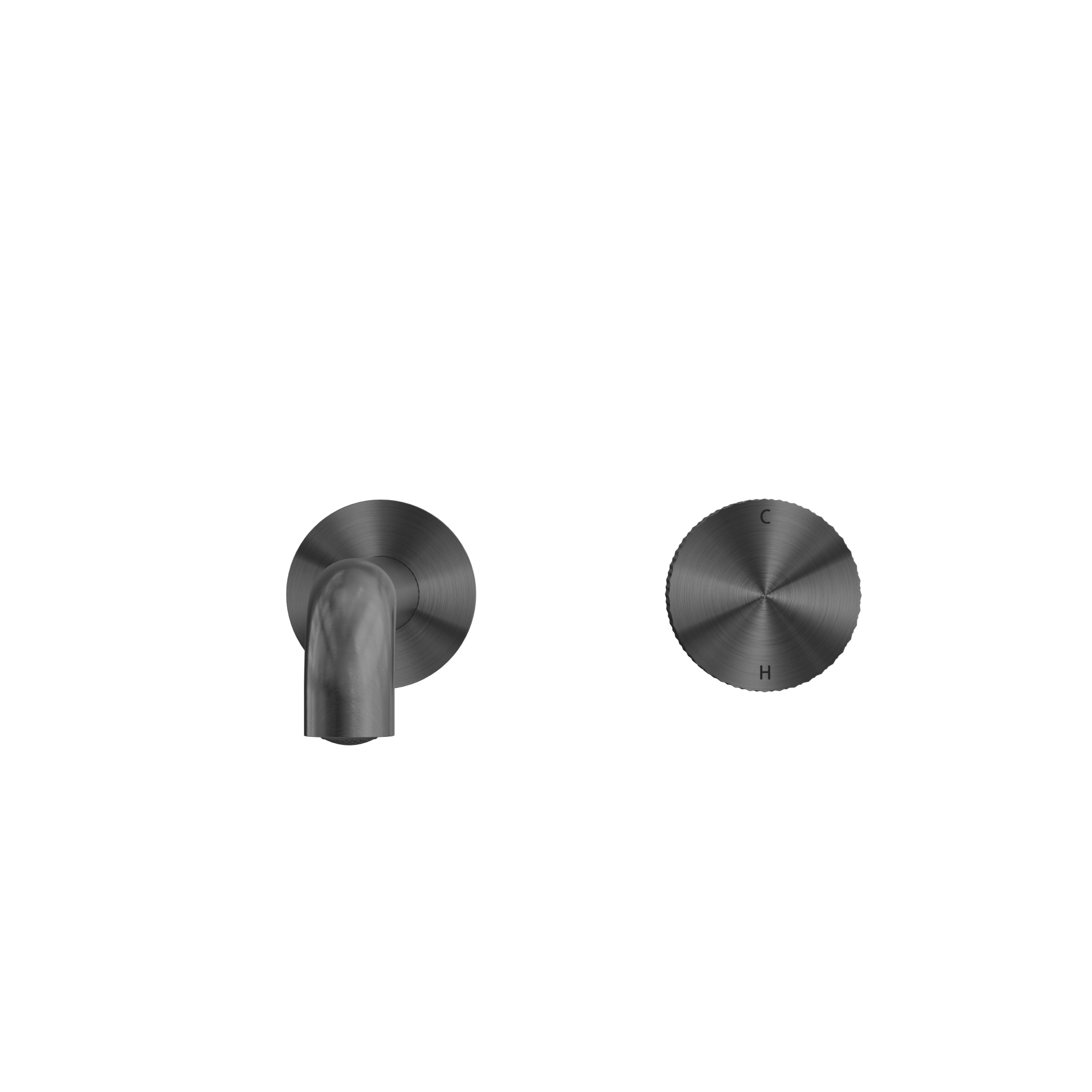 Opal Progressive Wall Basin/Bath Set 185mm Graphite