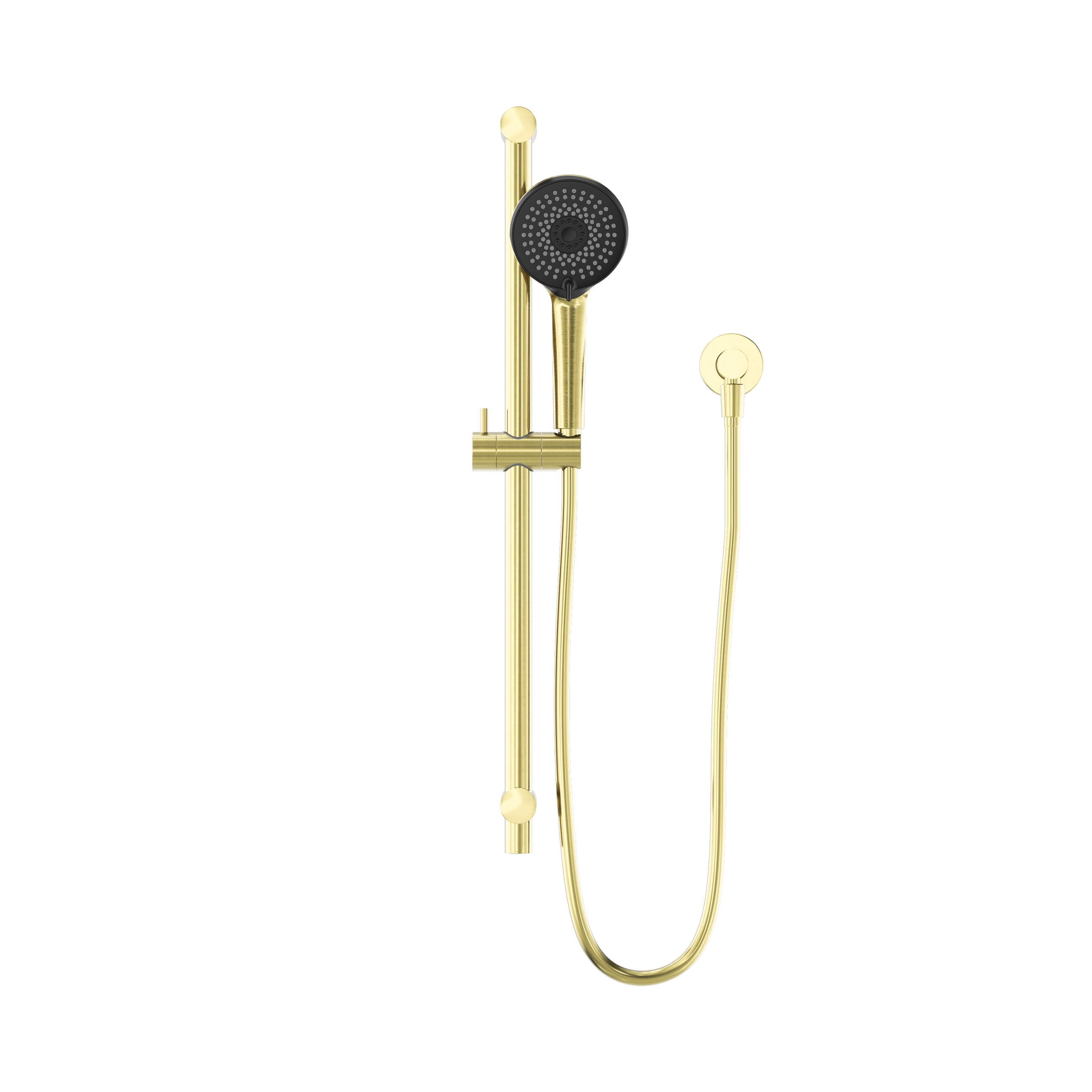 Round Metal Project Shower Rail 4 Star Rating Brushed Gold