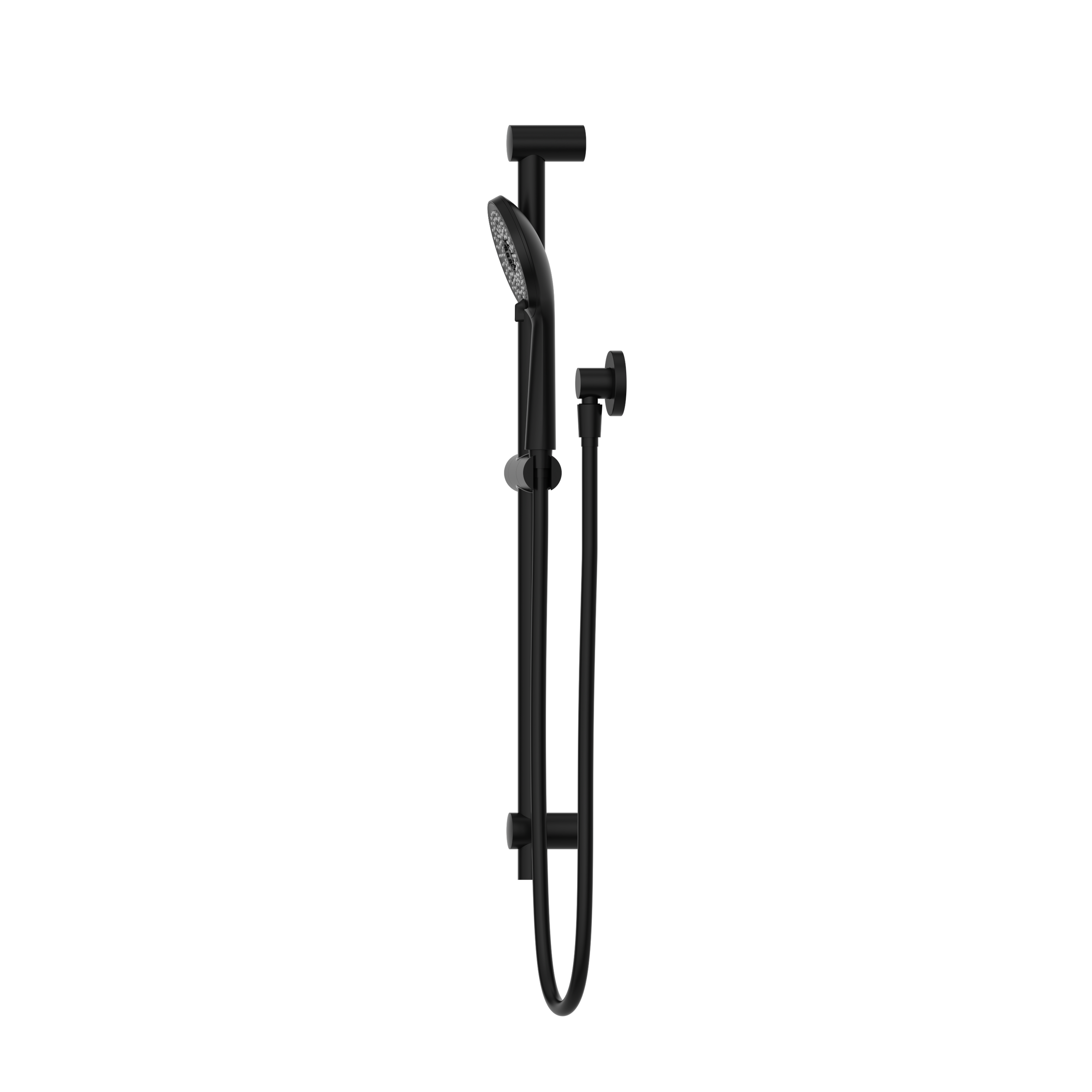 Round Metal Project Shower Rail 4 Star Rating Matte Black