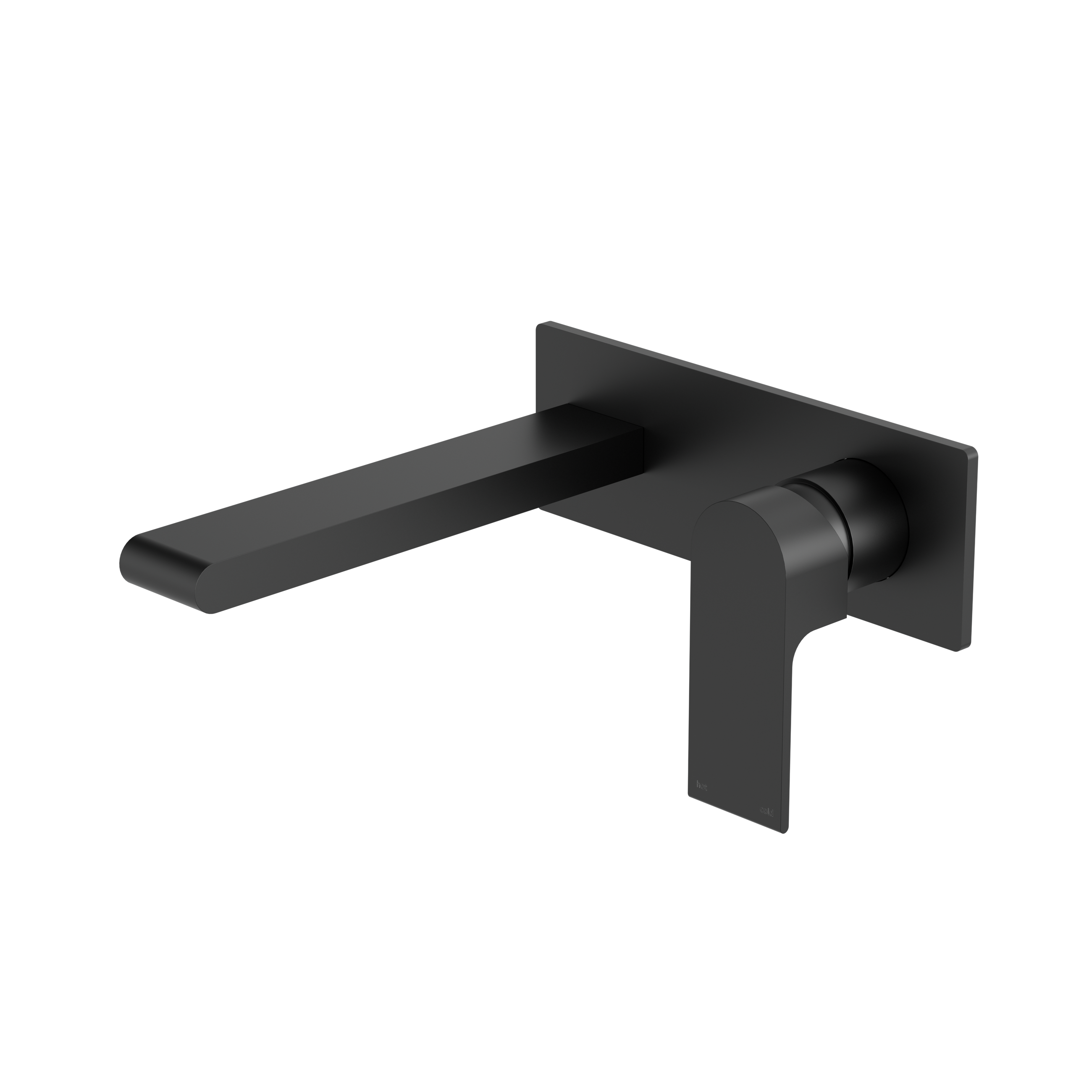 Bianca Wall Basin/Bath Mixer 187mm Matte Black