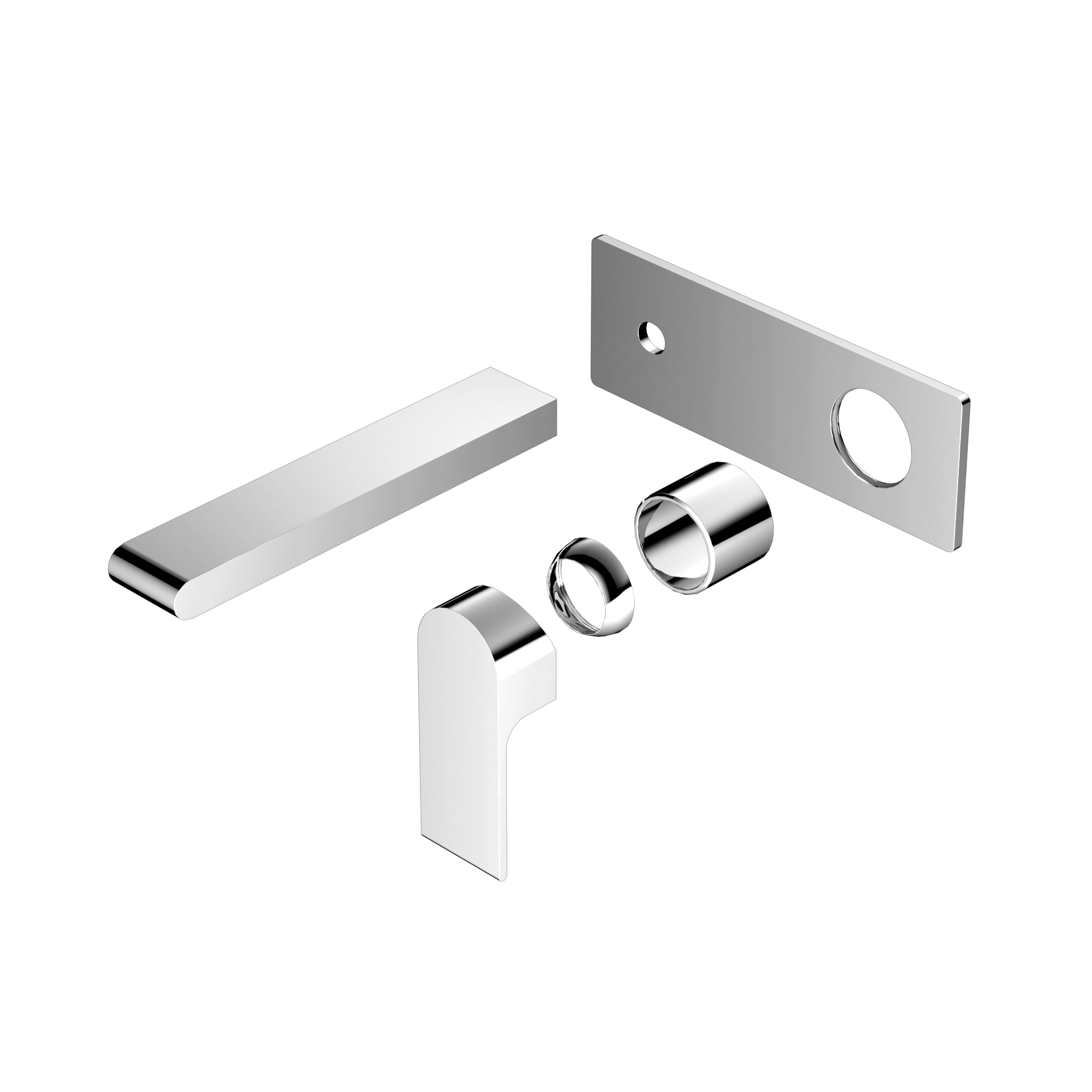 Bianca Wall Basin/Bath Mixer 187mm Trim Kits Only Chrome