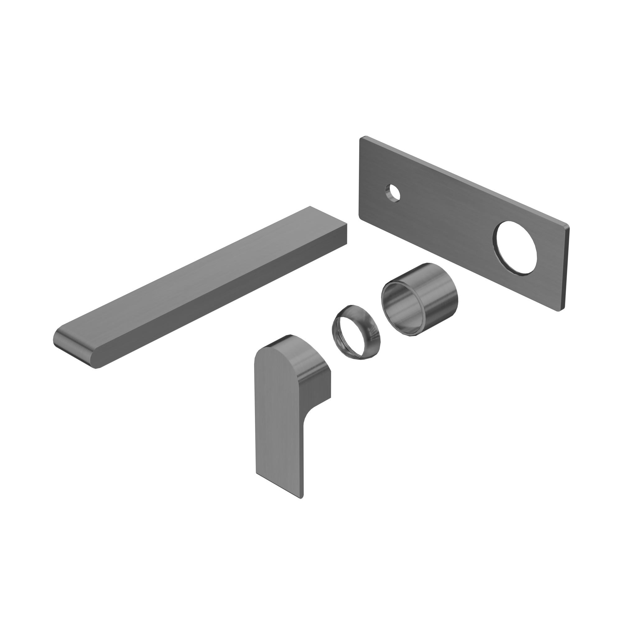 Bianca Wall Basin/Bath Mixer 230mm Trim Kits Only Gun Metal