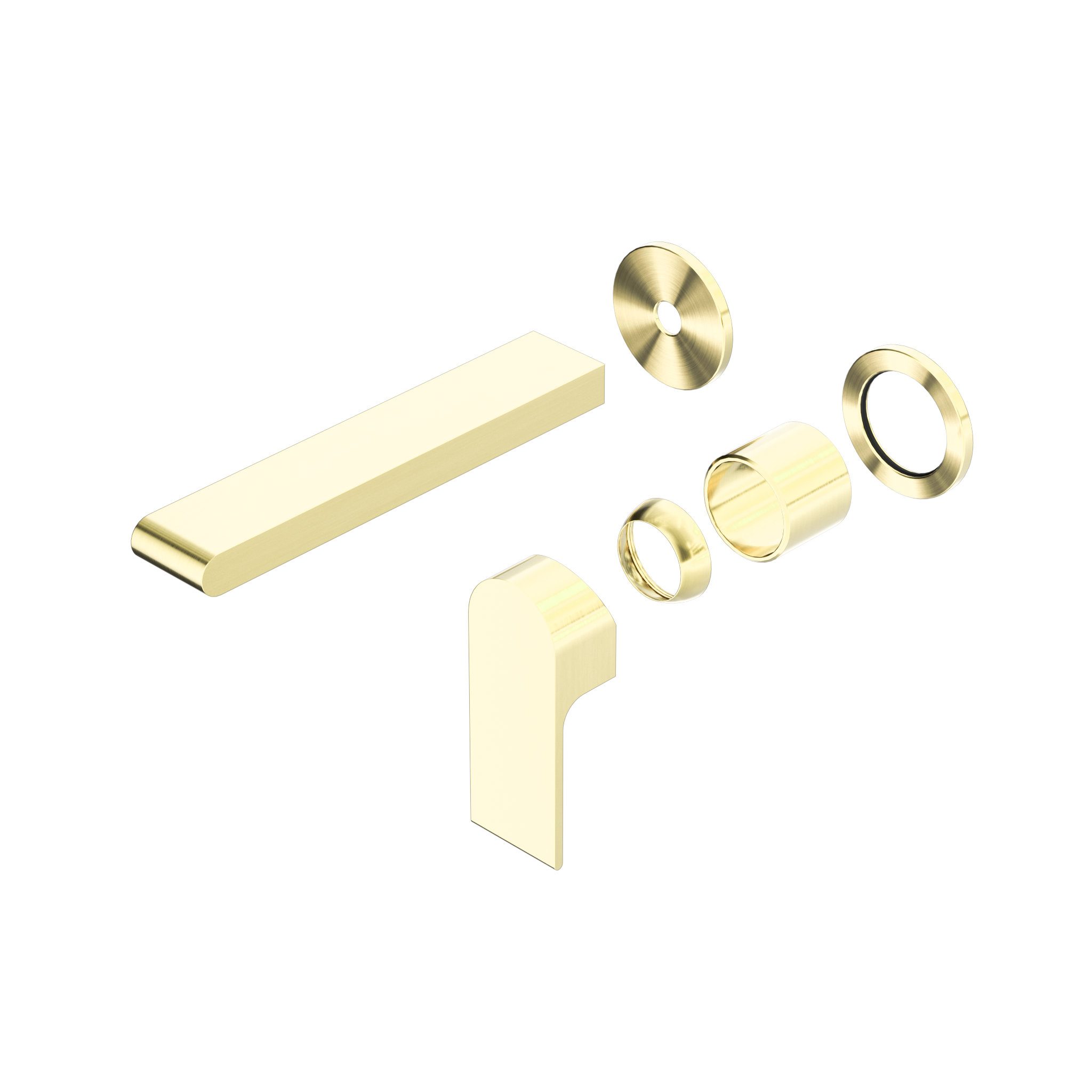 Bianca Wall Basin/Bath Mixer Separate Back Plate 187mm Trim Kits Only Brushed Gold
