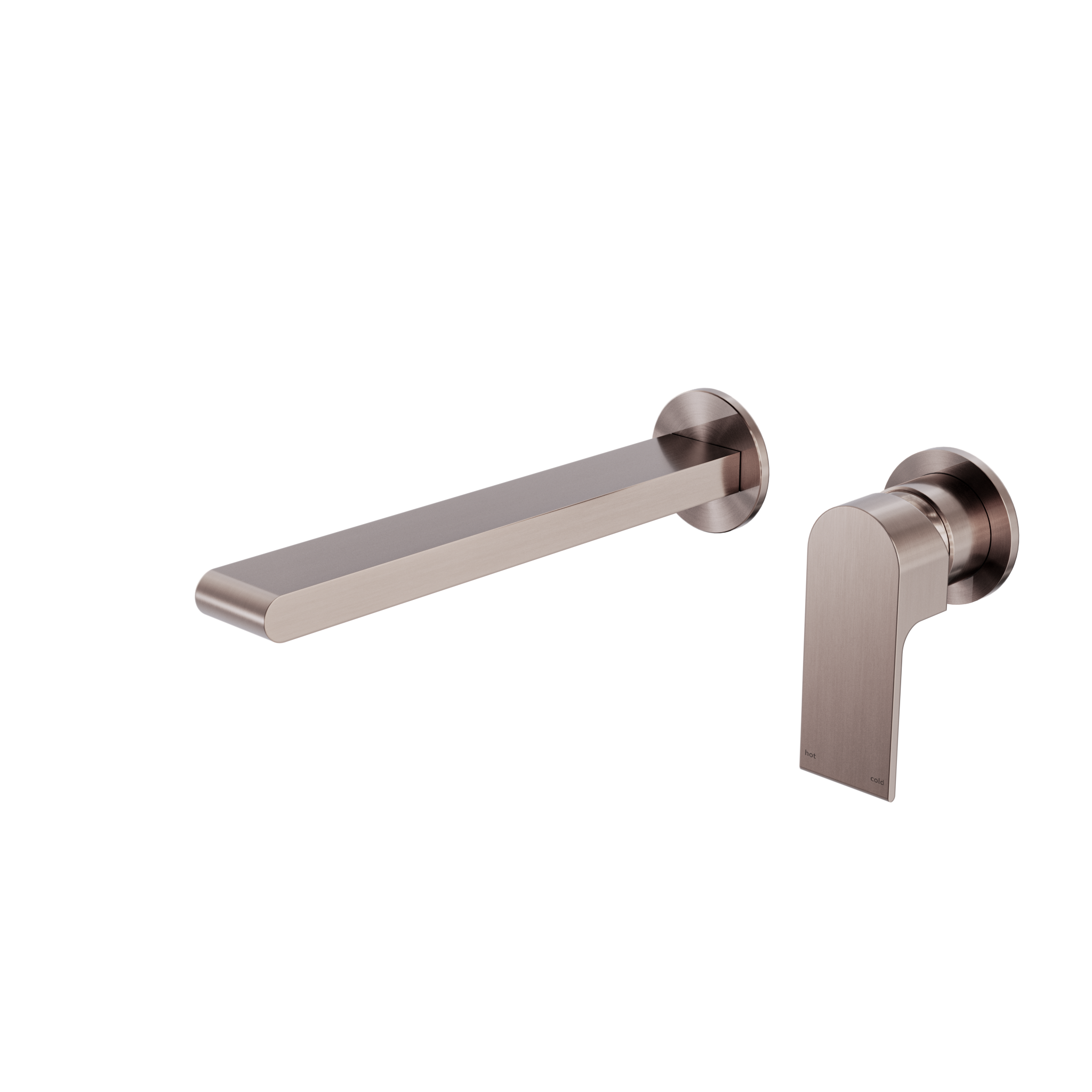 Bianca Wall Basin/Bath Mixer Separate Back Plate 230mm Brushed Bronze