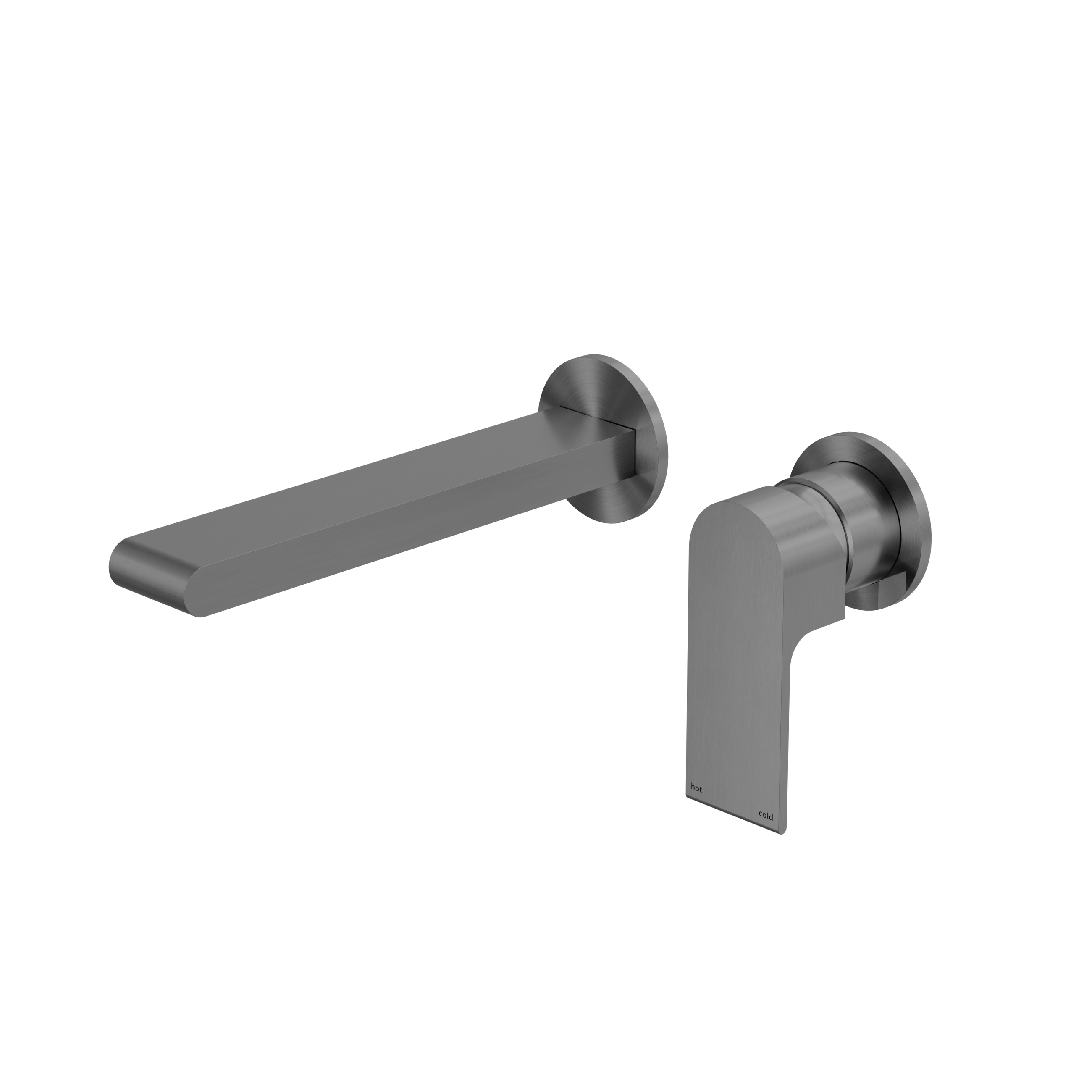 Bianca Wall Basin/Bath Mixer Separate Back Plate 230mm Gun Metal