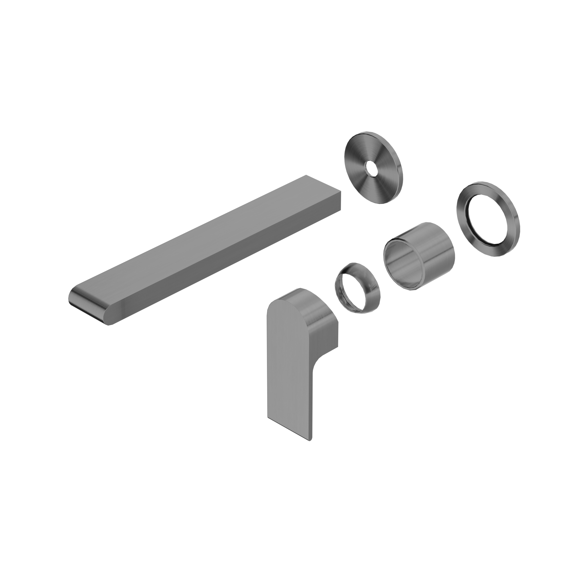 Bianca Wall Basin/Bath Mixer Separate Back Plate 230mm Trim Kits Only Gun Metal