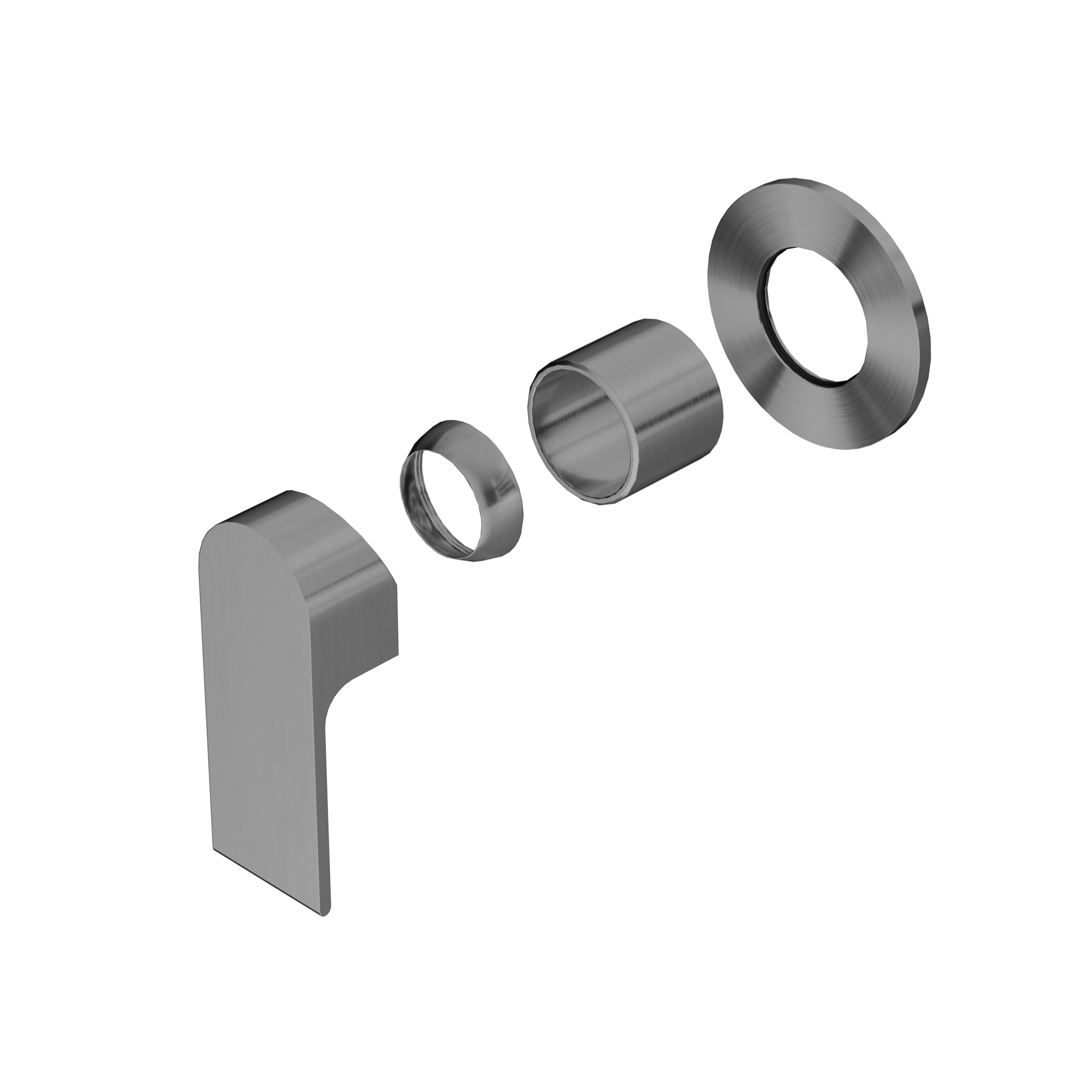 Bianca Shower Mixer 80mm Plate Trim Kits Only Gun Metal