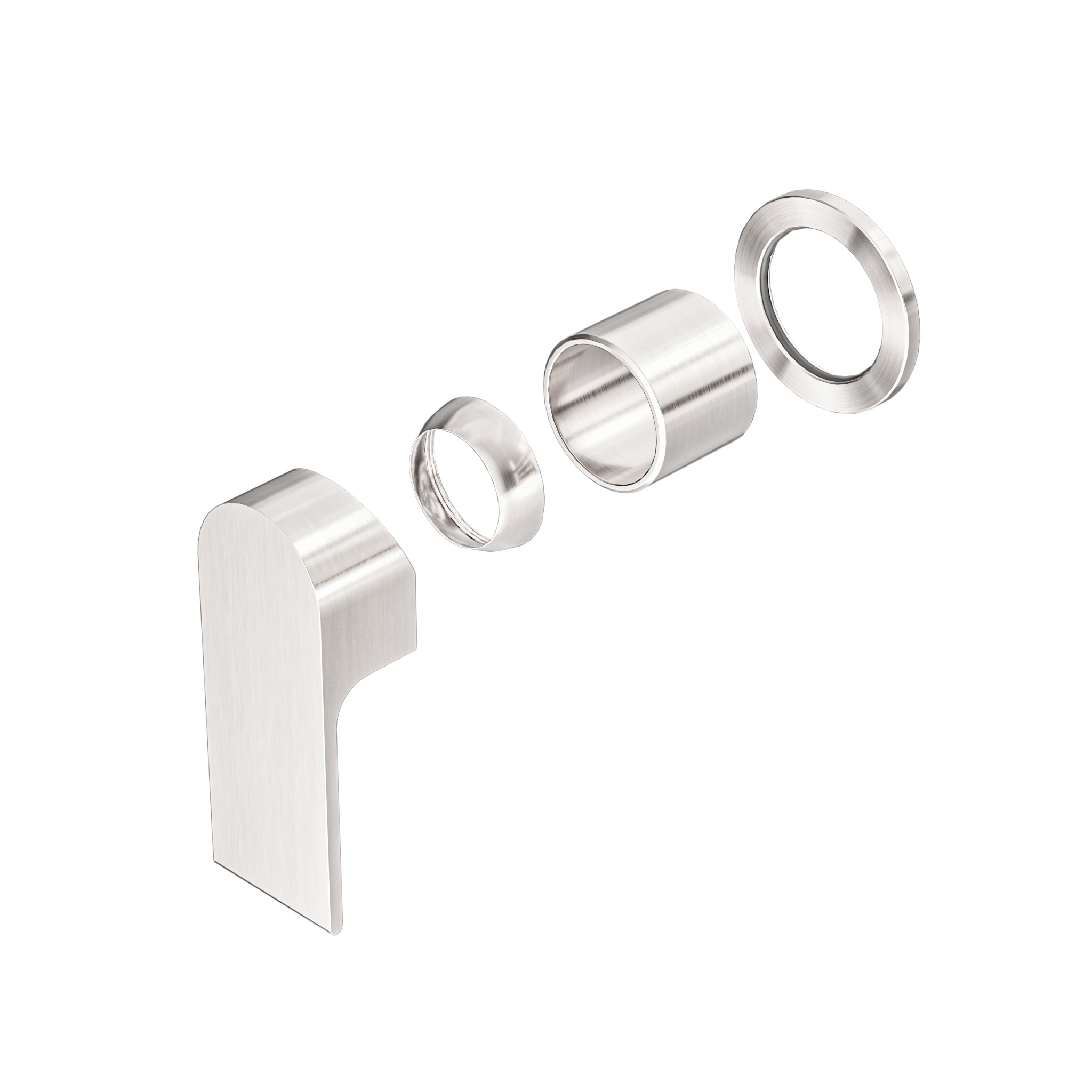 Bianca Shower Mixer 60mm Plate Trim Kits Only Brushed Nickel