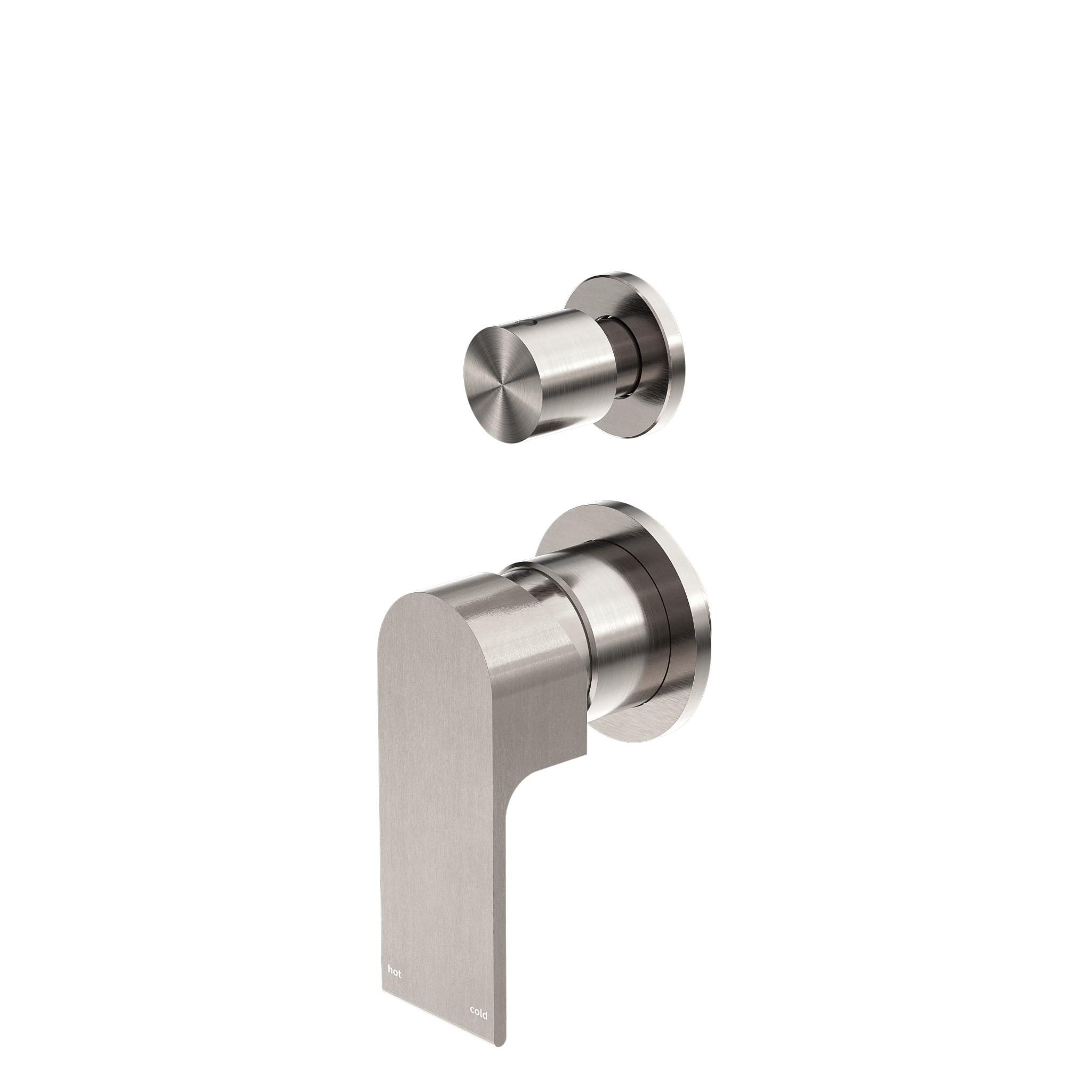 Bianca Shower Mixer With Diverter Separate Back Plate Brushed Nickel