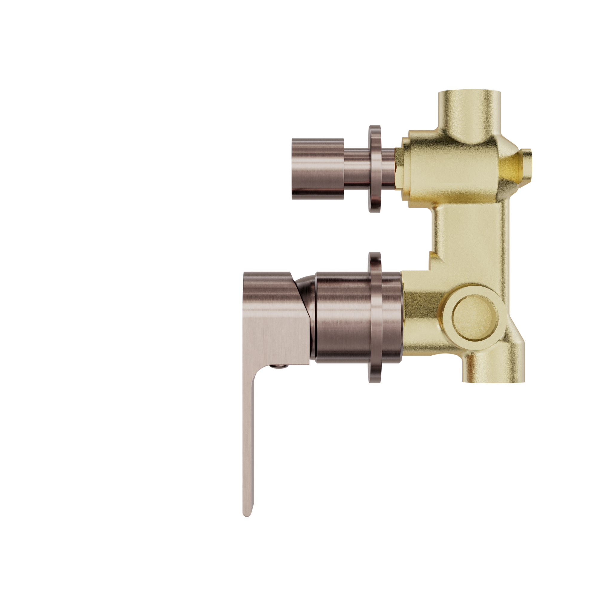 Bianca Shower Mixer With Diverter Separate Back Plate Brushed Bronze