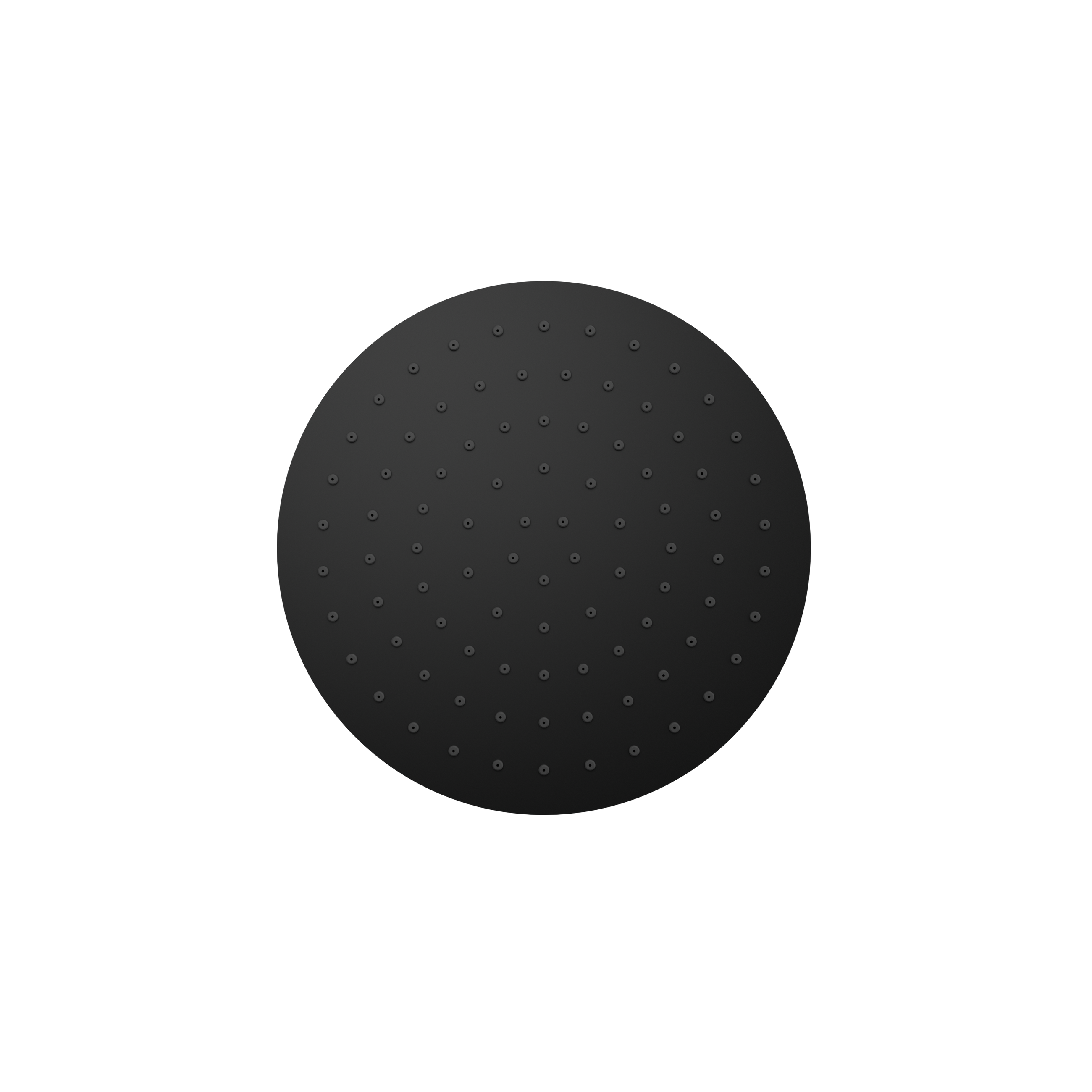 250mm Round Metal Shower Head II Matte Black