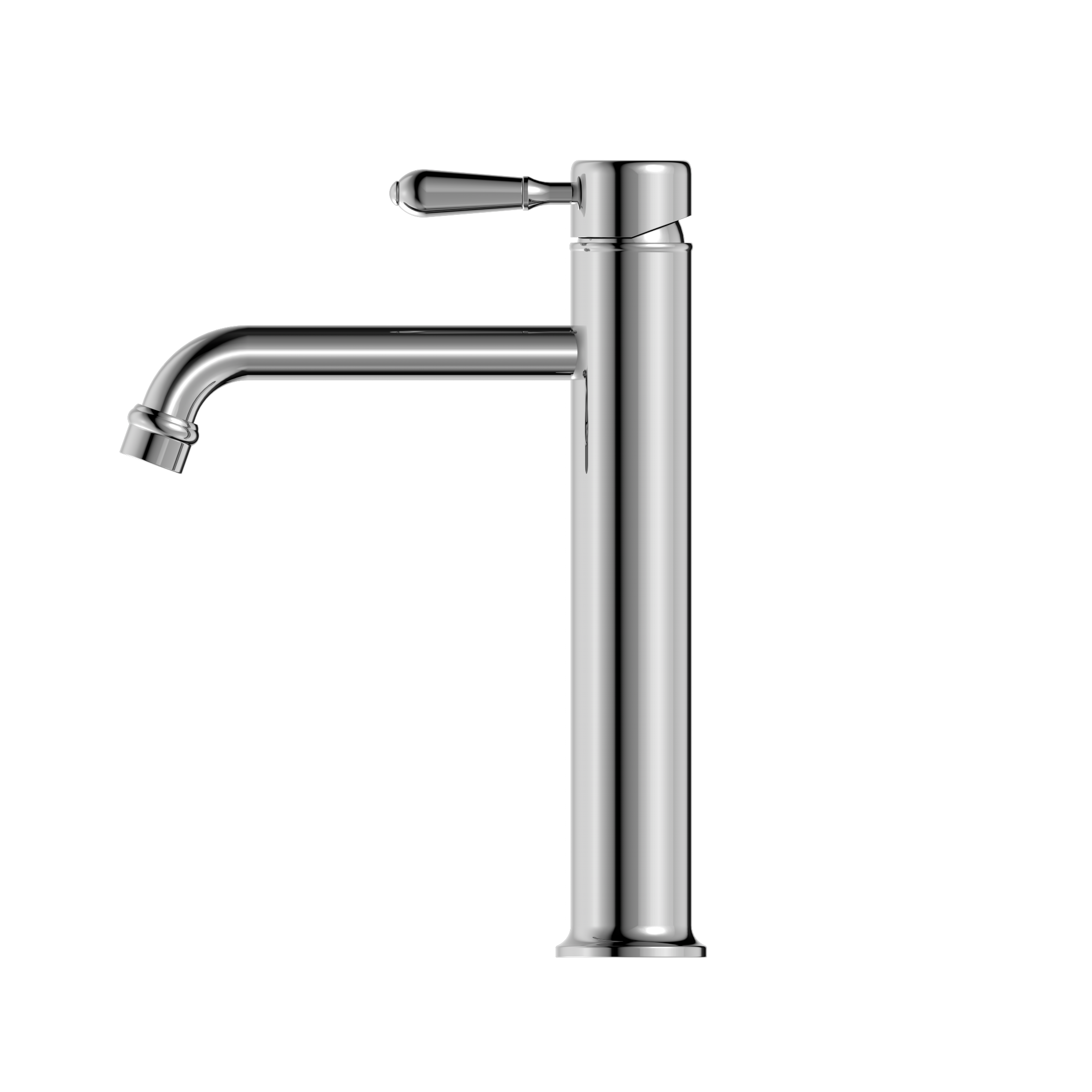 York Straight Tall Basin Mixer With Metal Lever Chrome