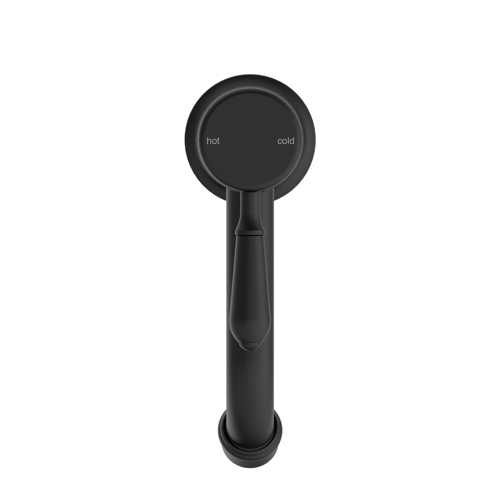 York Straight Basin Mixer With Metal Lever Matte Black