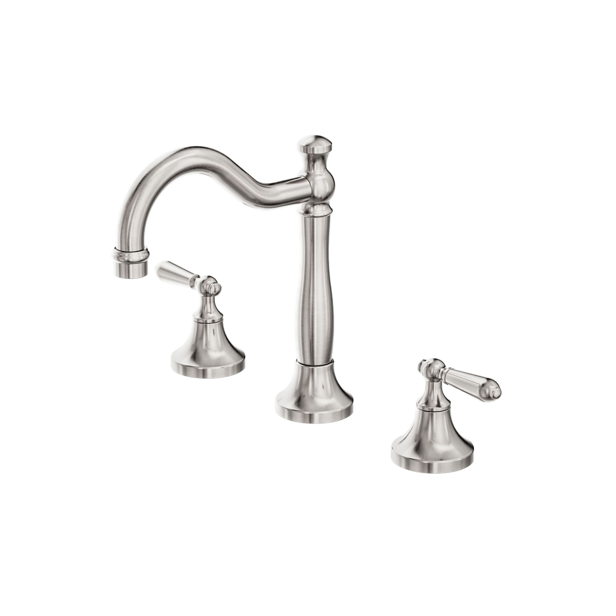 York Basin Set With Metal Lever Brushed Nickel