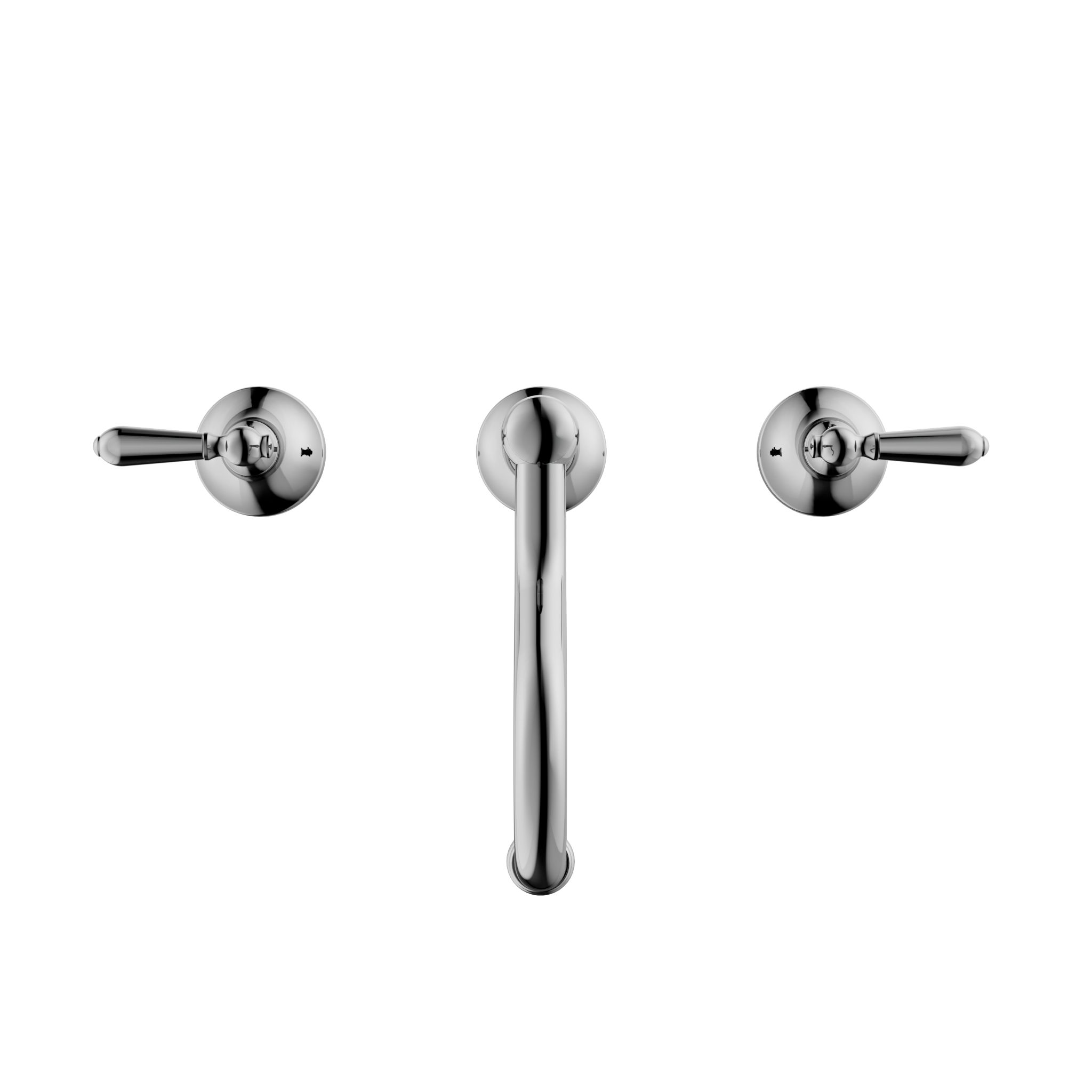 York Basin Set With Metal Lever Chrome
