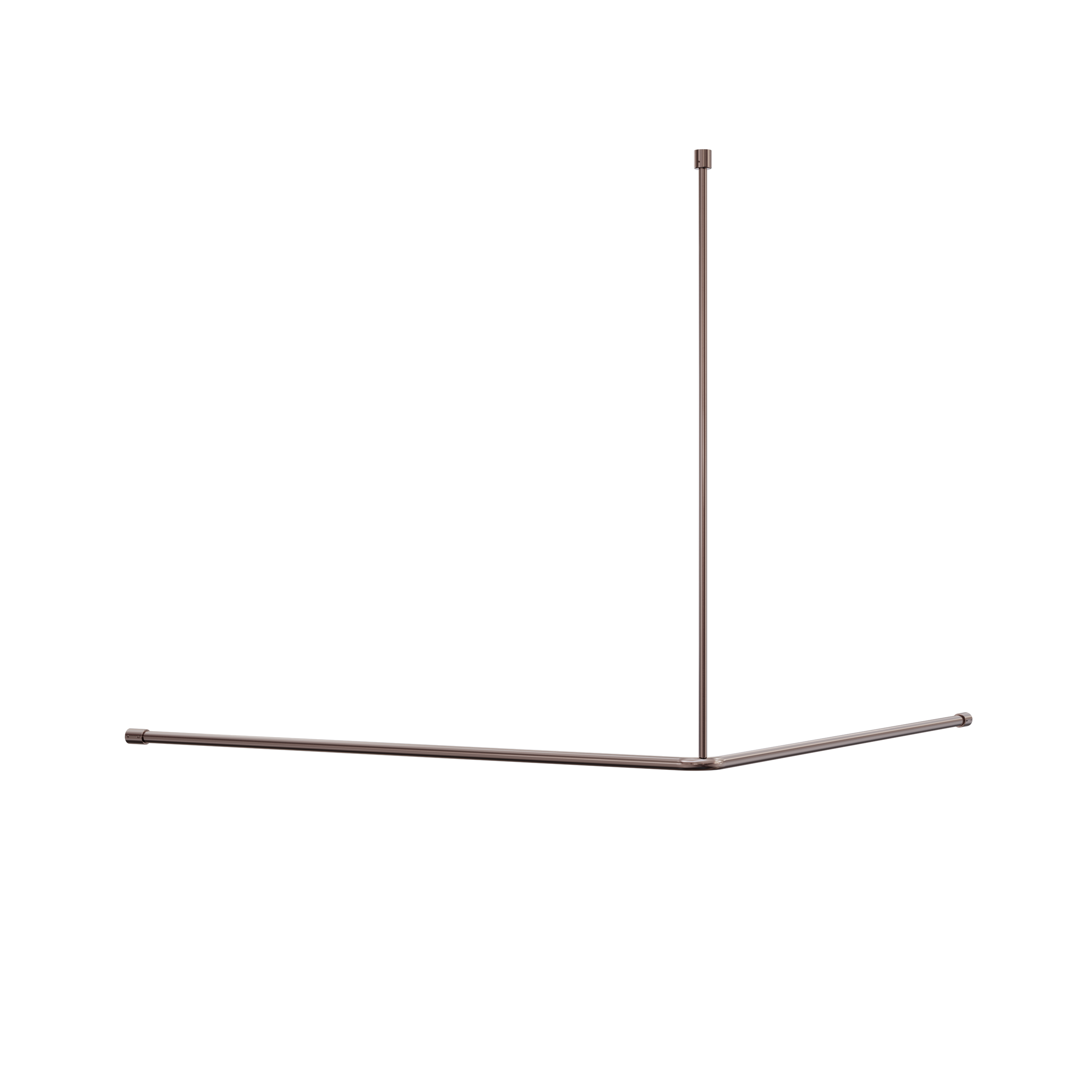 Mecca Care Curtain Rail 1200x1200mm 90 Degree Brushed Bronze