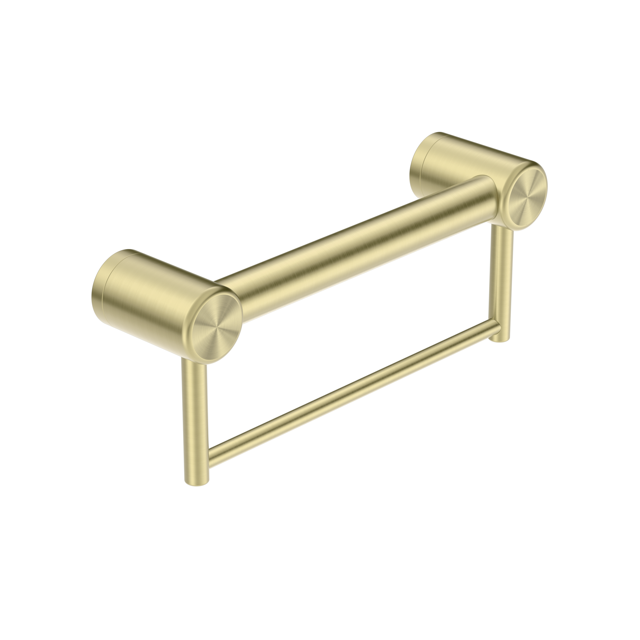 Mecca Care 32mm Grab Rail With Towel Holder 300mm Brushed Gold