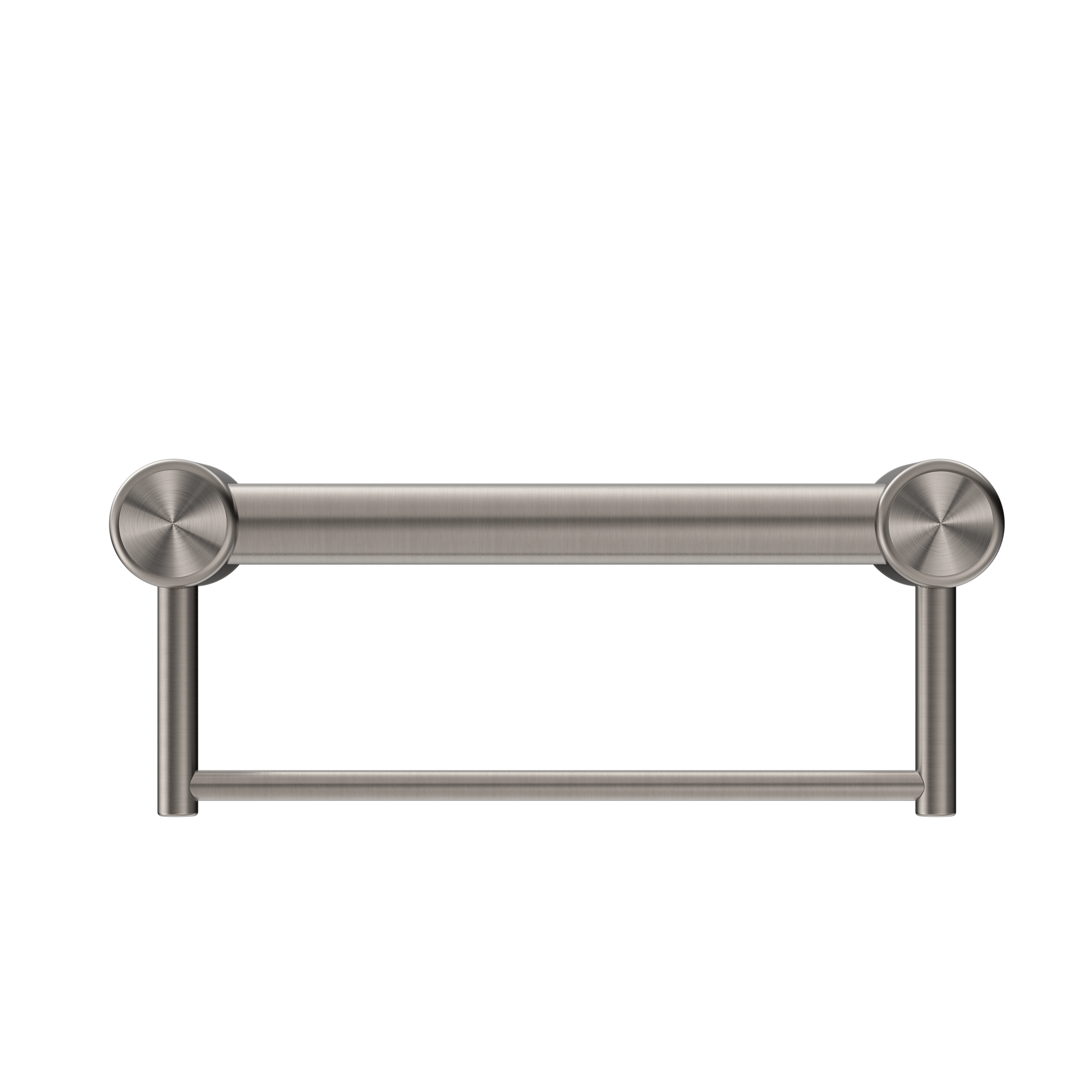 Mecca Care 32mm Grab Rail With Towel Holder 300mm Brushed Nickel