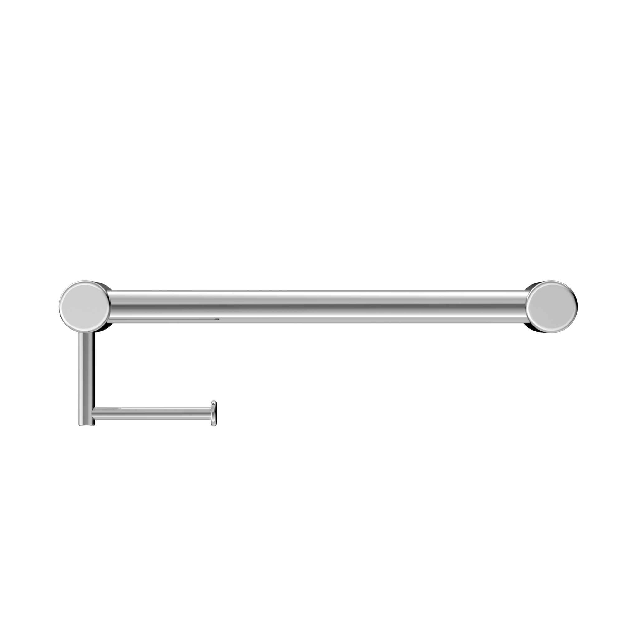 Mecca Care 32mm Grab Rail With Toilet Roll Holder 450mm Chrome