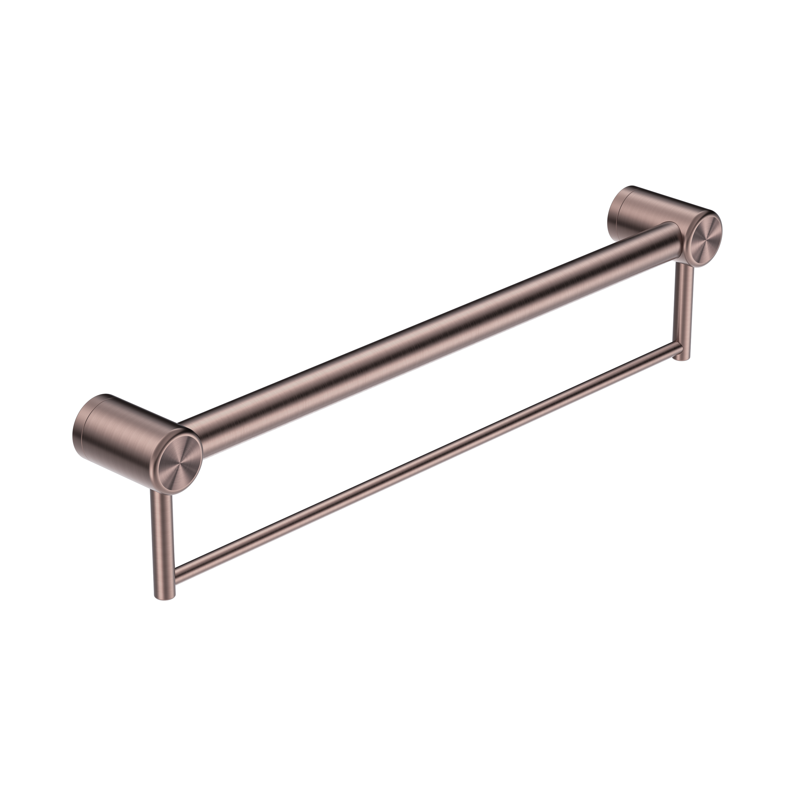 Mecca Care 32mm Grab Rail With Towel Holder 600mm Brushed Bronze