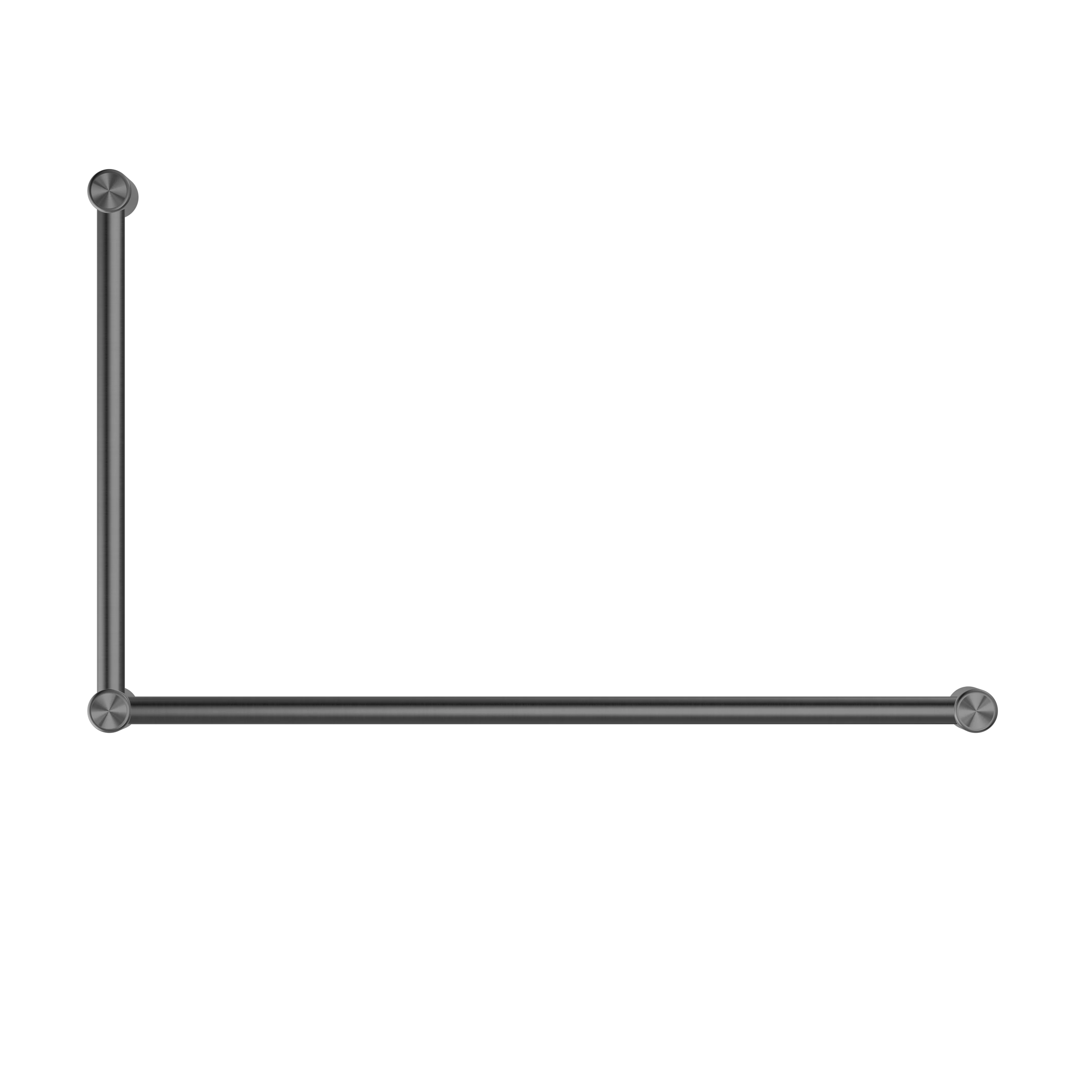 Mecca Care 32mm DDA Accessible Toilet Grab Rail Set 90 Degree 600X1000mm Gun Metal