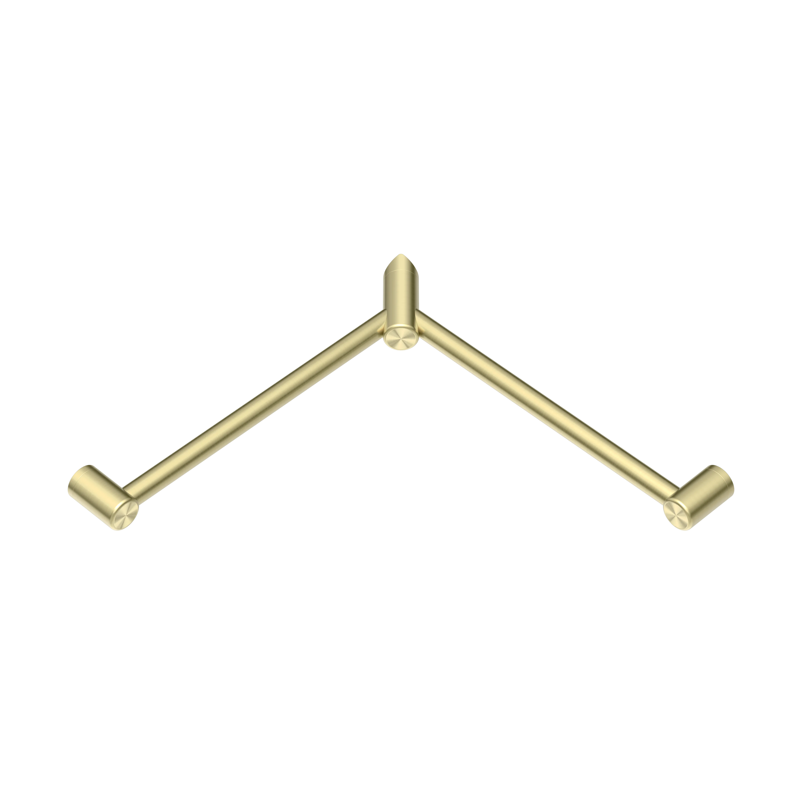 Mecca Care 32mm Wrap Around Corner Grab Rail 600X600mm Brushed Gold