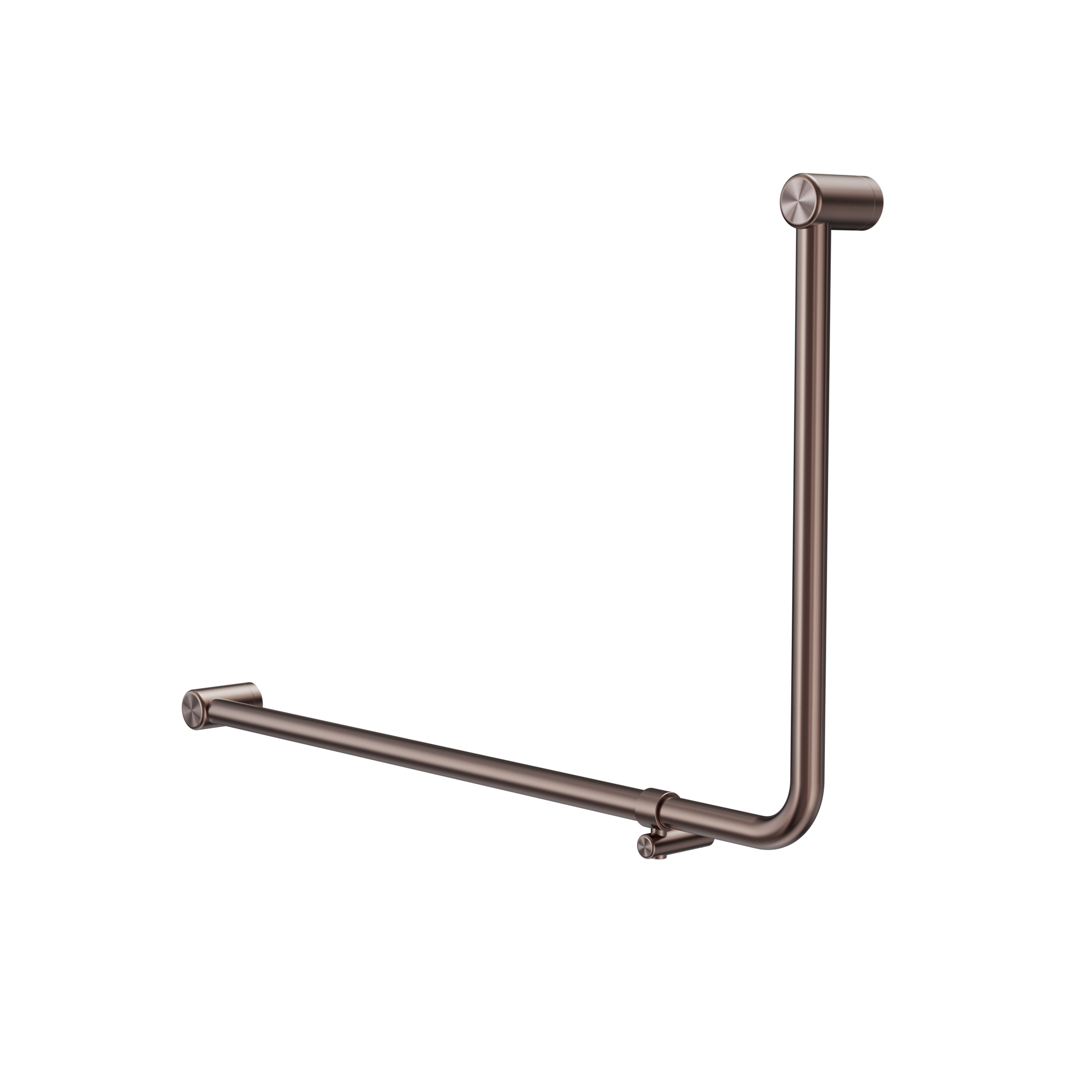 Mecca Care 32mm DDA Accessible Toilet 90 Degree Bent Tube Grab Rail 600X1000mm Brushed Bronze