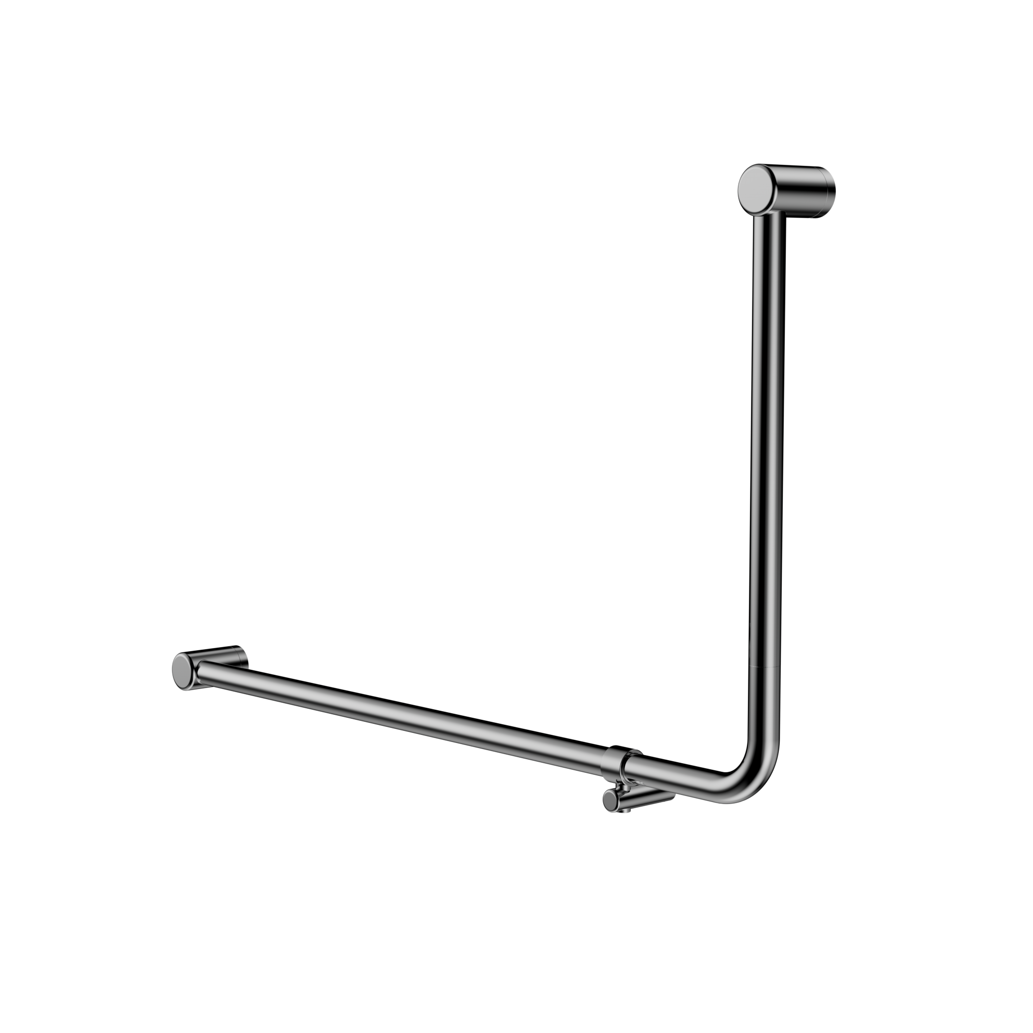 Mecca Care 32mm DDA Accessible Toilet 90 Degree Bent Tube Grab Rail 600X1000mm Chrome