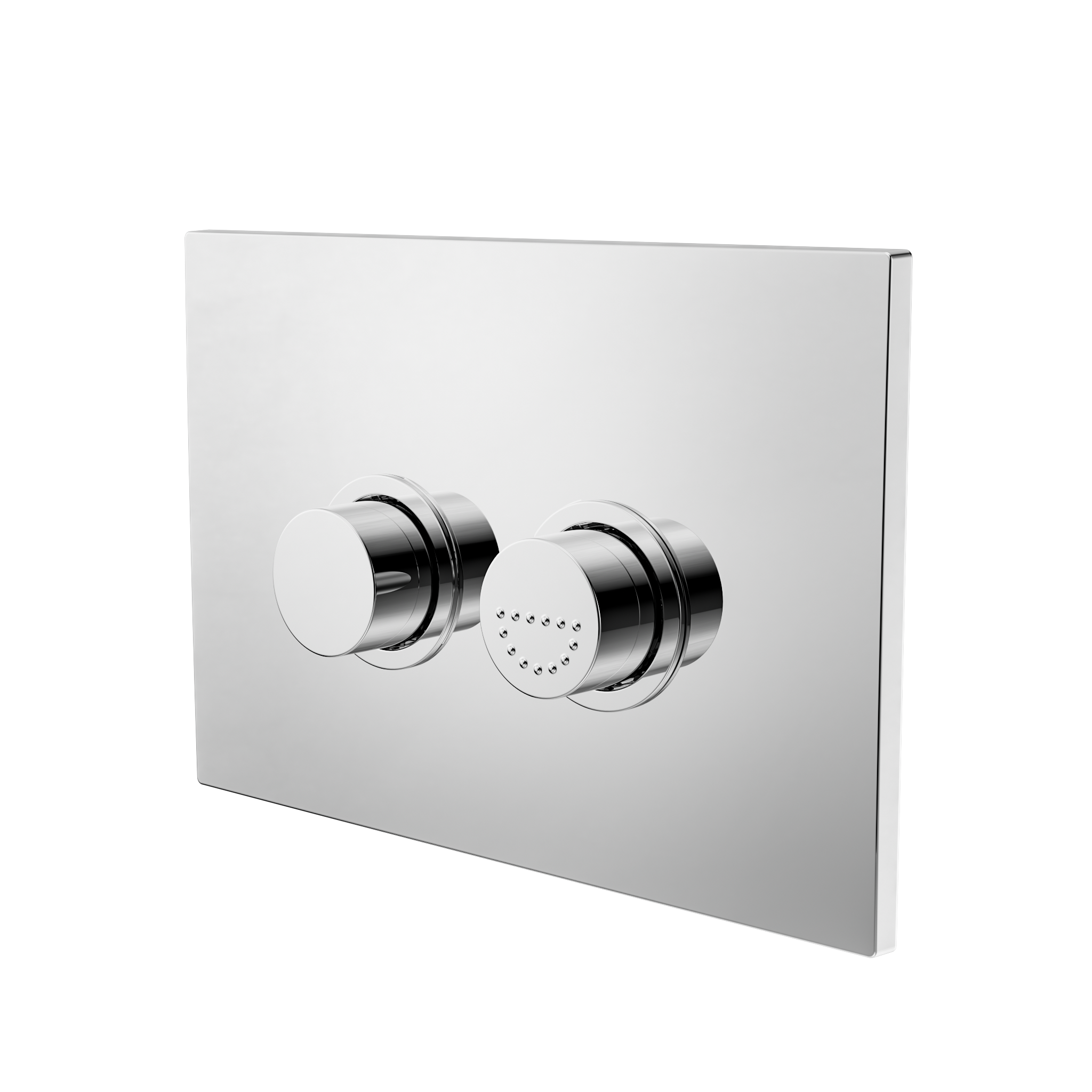 Mecca Care Raised Disabled Care Pneumatic Flush Buttons Plate DDA Accessible Toilet Compliant Chrome