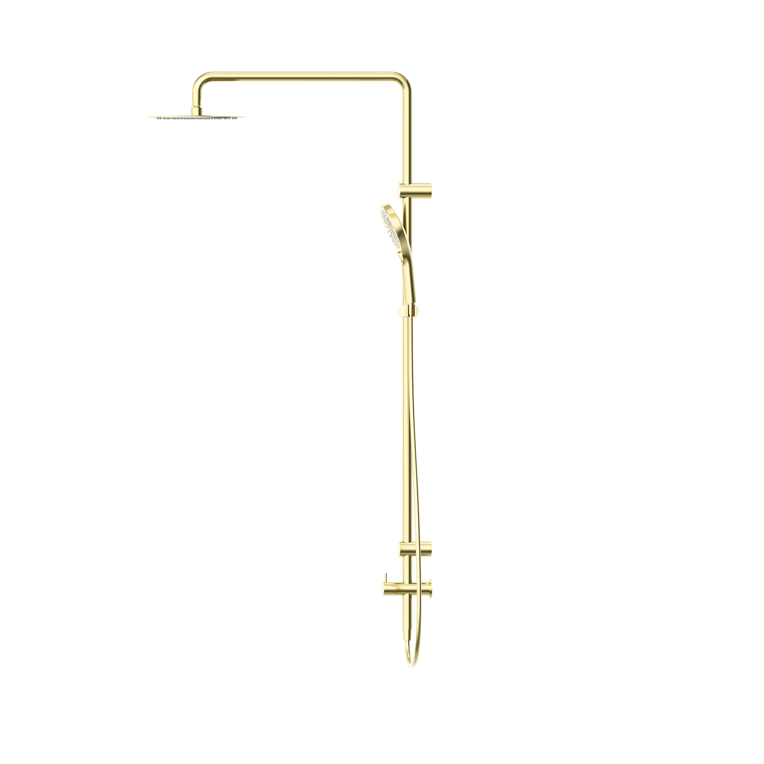 Mecca Care 25mm Grab Rail 900mm Twin Shower Set Brushed Gold