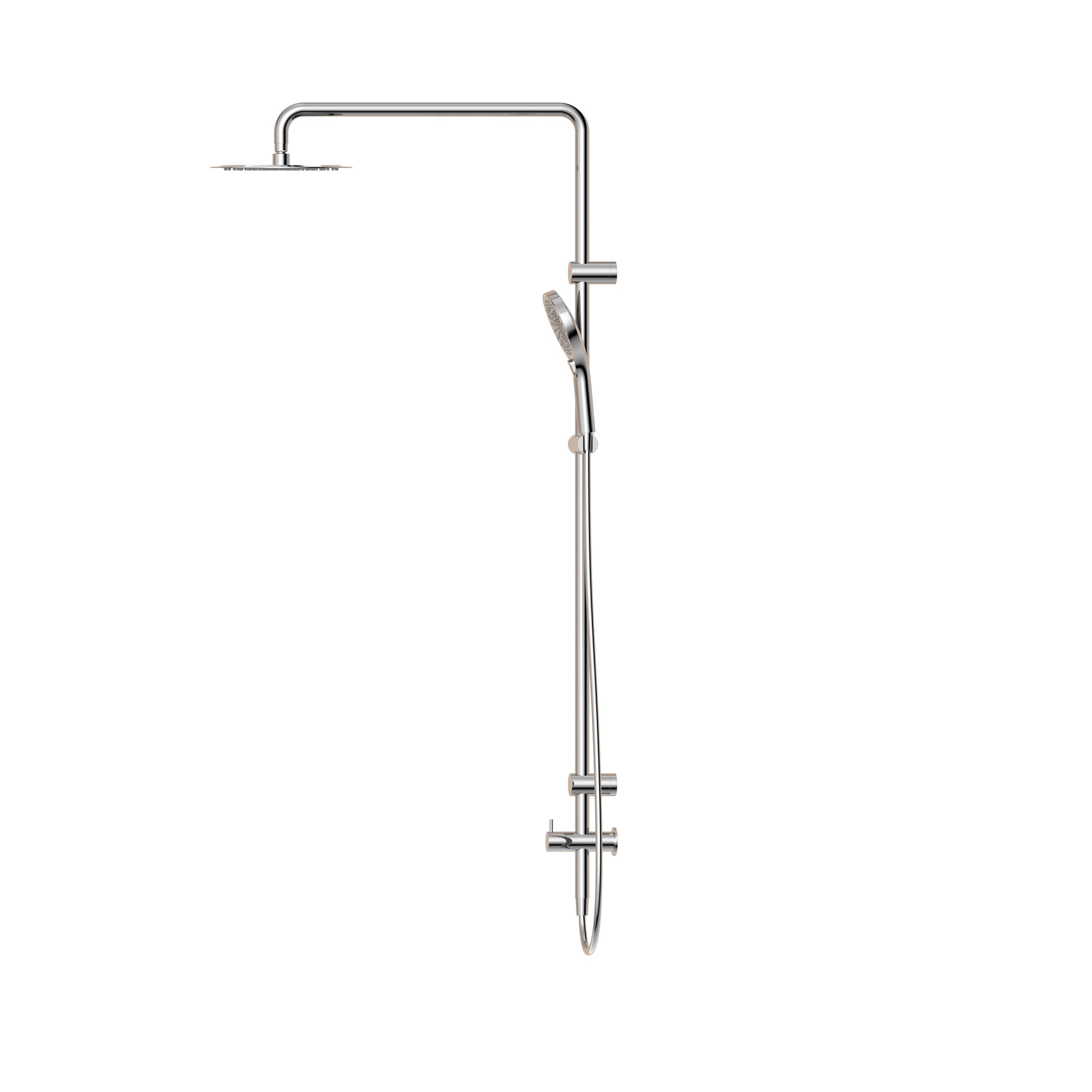 Mecca Care 25mm Grab Rail 900mm Twin Shower Set Chrome