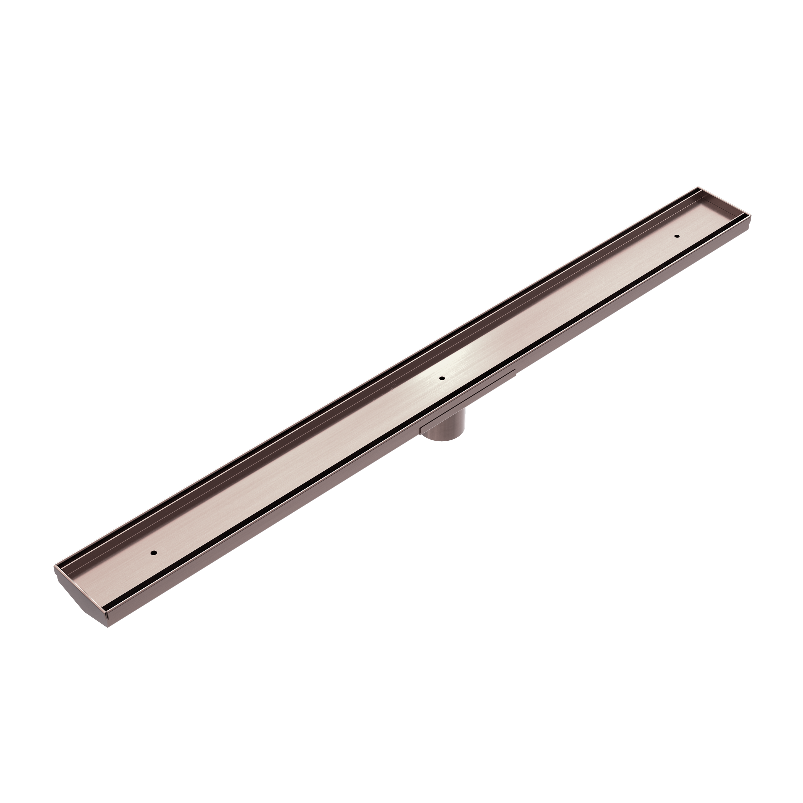 Tile Insert V Channel 900x82mm Floor Grate 50mm Outlet Brushed Bronze
