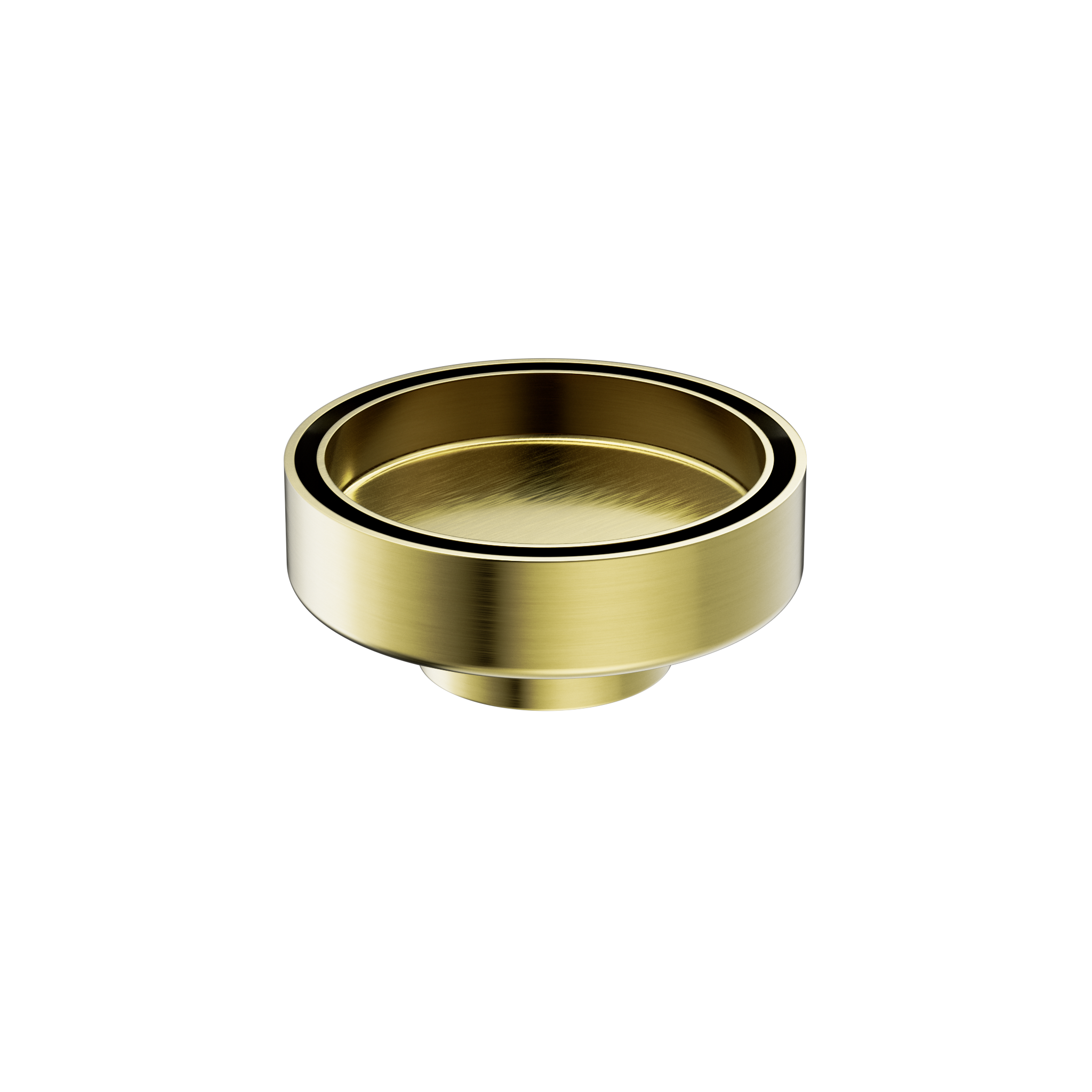 100mm Round Tile Insert Floor Waste 50mm Outlet Brushed Gold