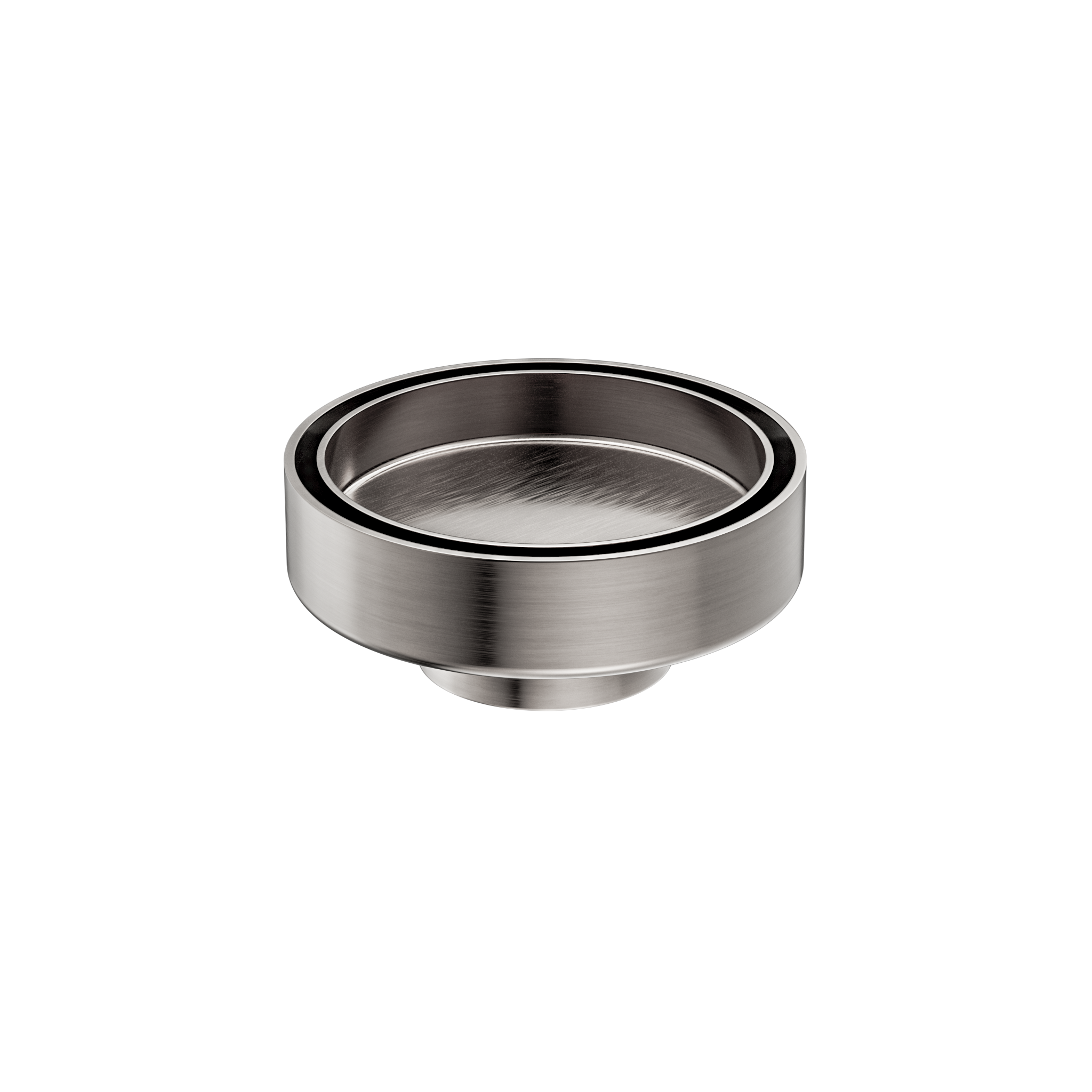 100mm Round Tile Insert Floor Waste 50mm Outlet Brushed Nickel