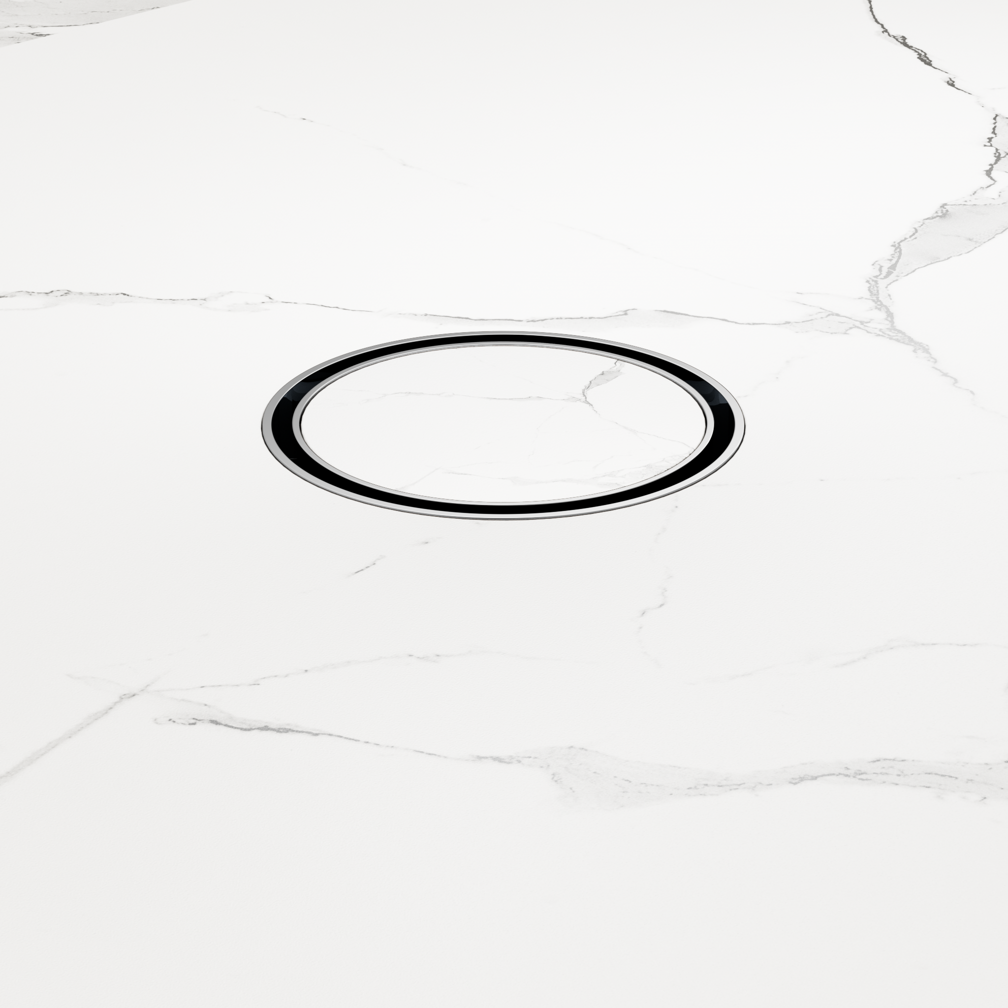 100mm Round Tile Insert Floor Waste 50mm Outlet Brushed Nickel